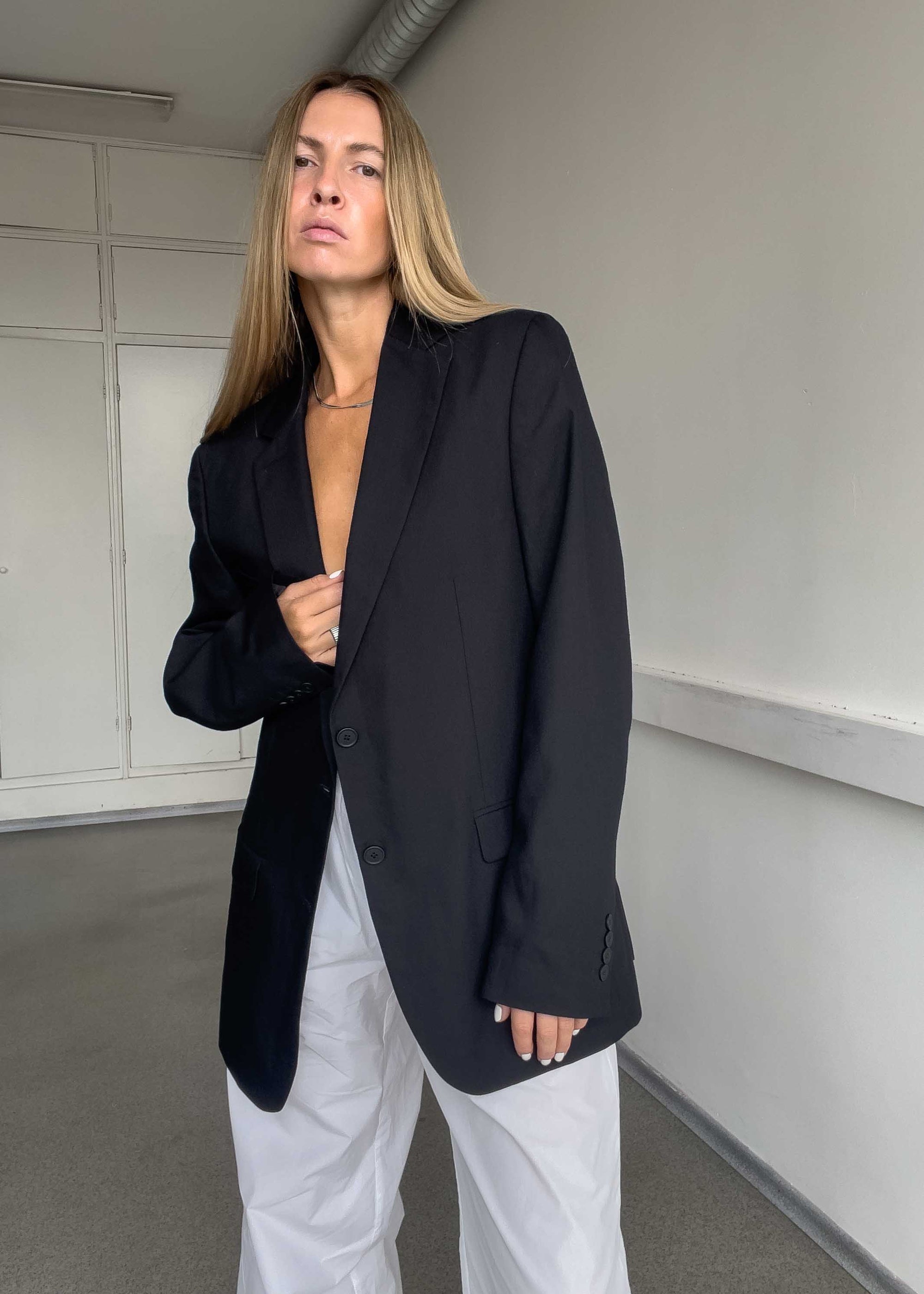 Vintage Black Oversized Blazer