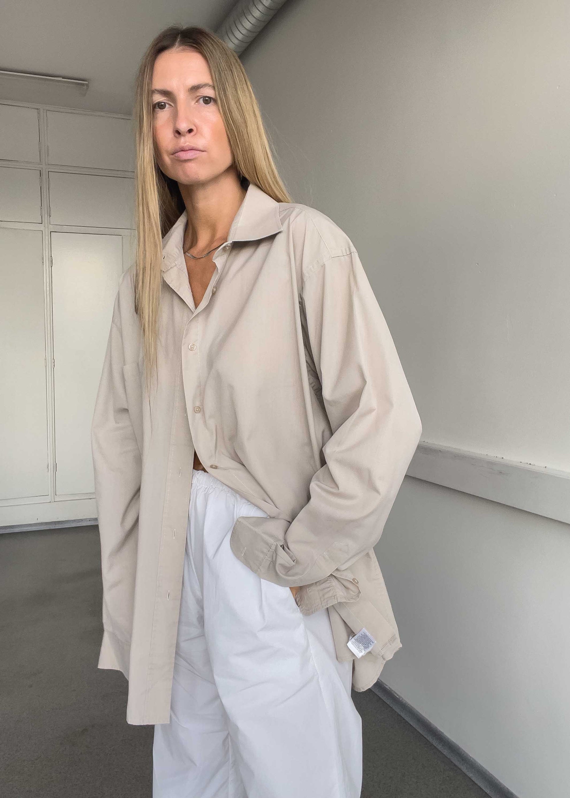 Vintage Warm Grey Oversized Shirt