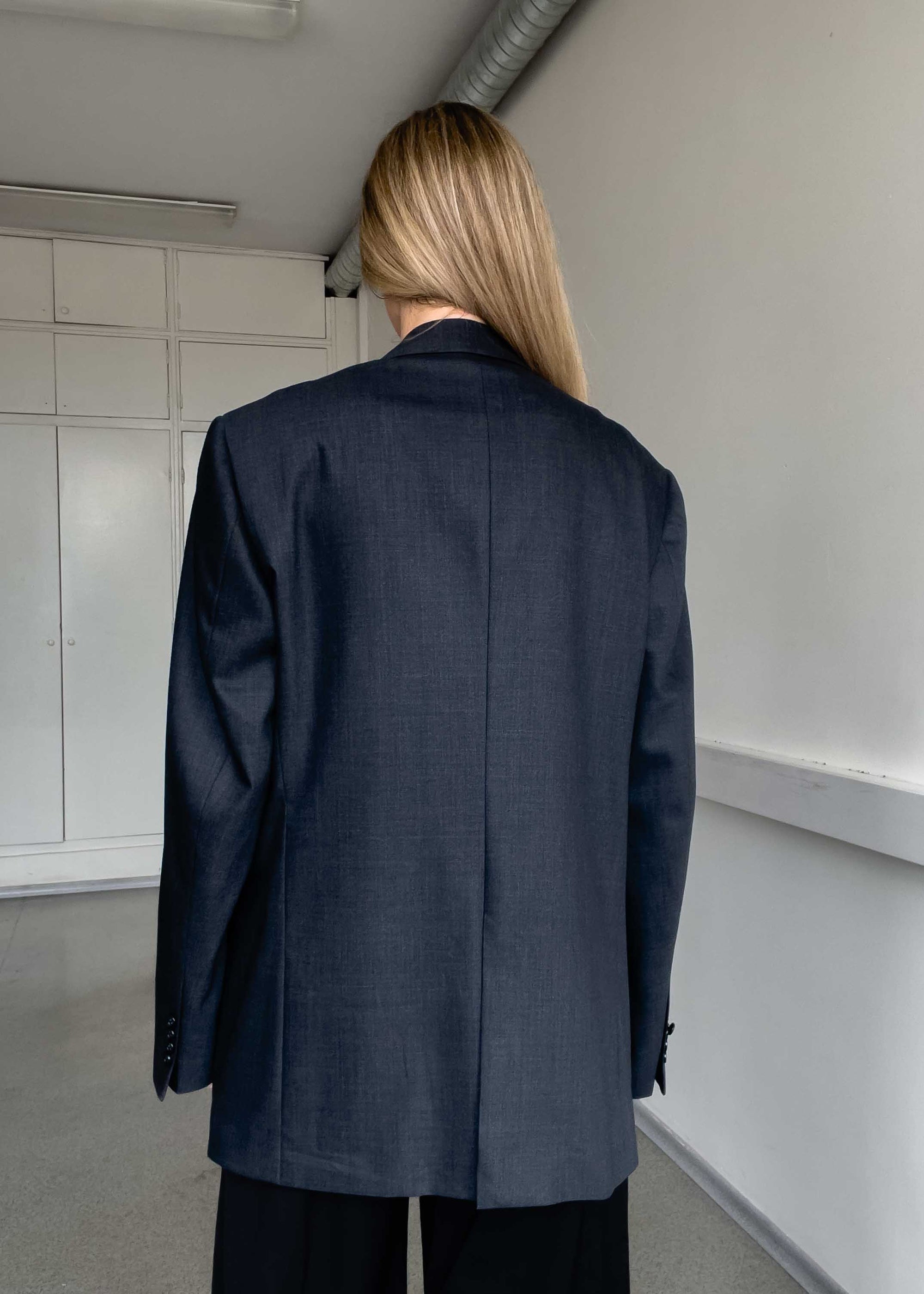 Vintage Grey Oversized Blazer