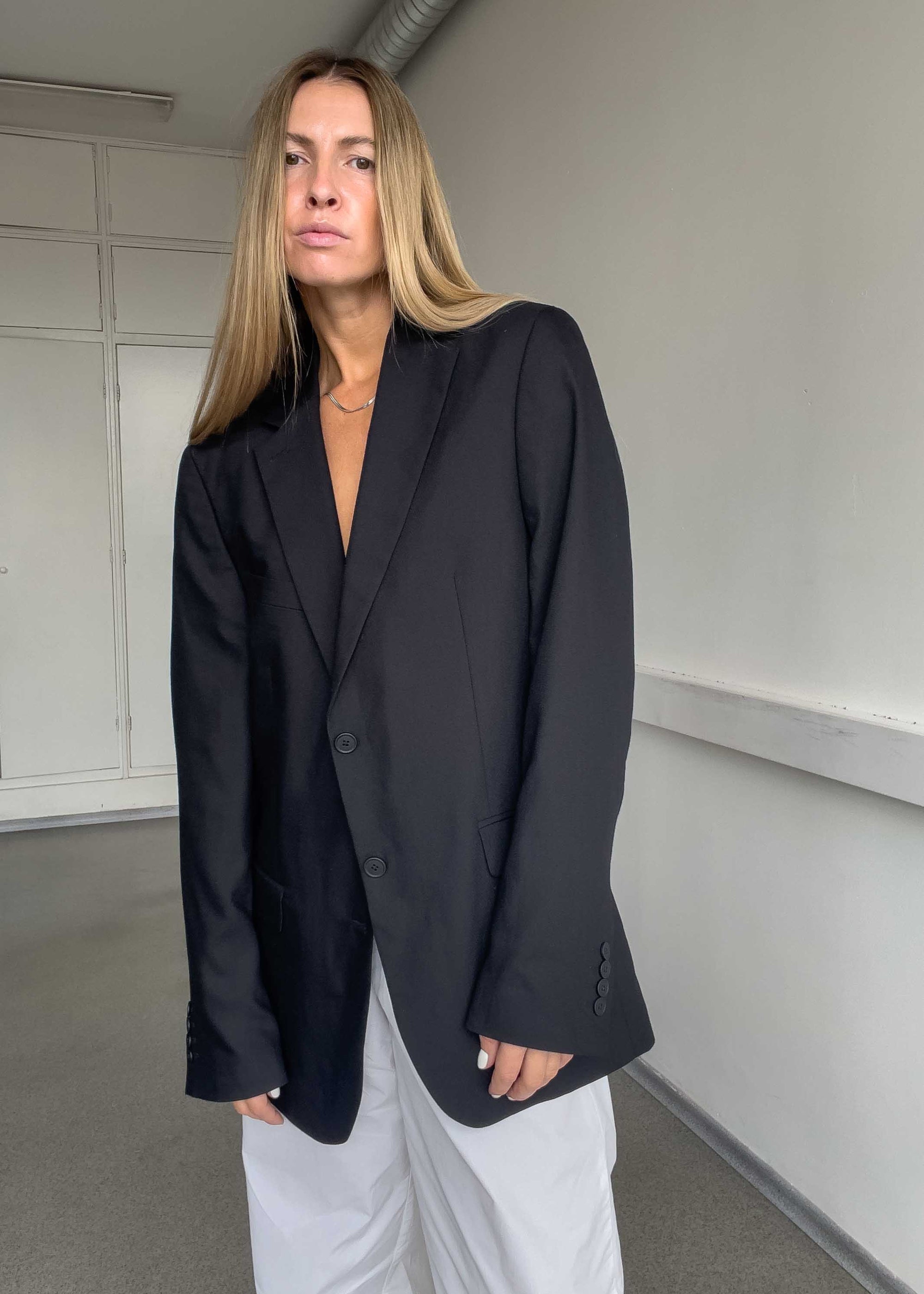 Vintage Black Oversized Blazer