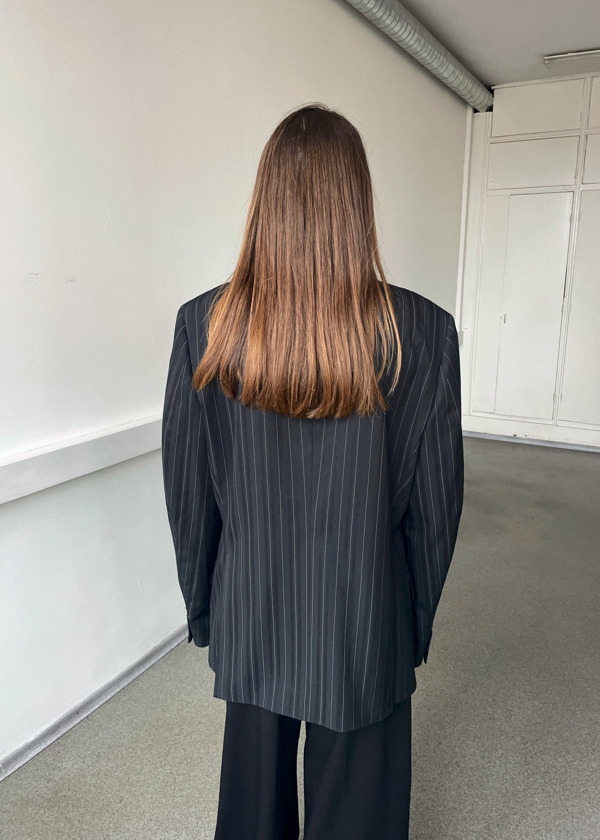 Vintage Grey Pinstripe Blazer