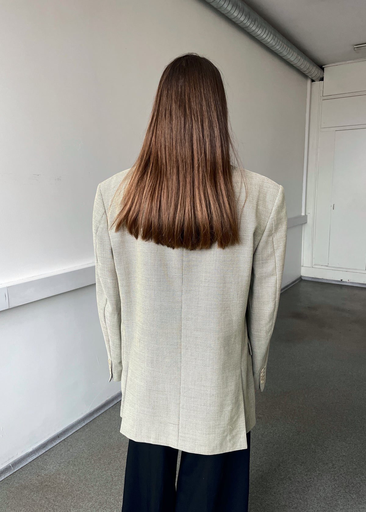 Vintage Yves Saint Laurent Warm Grey Wool Blazer