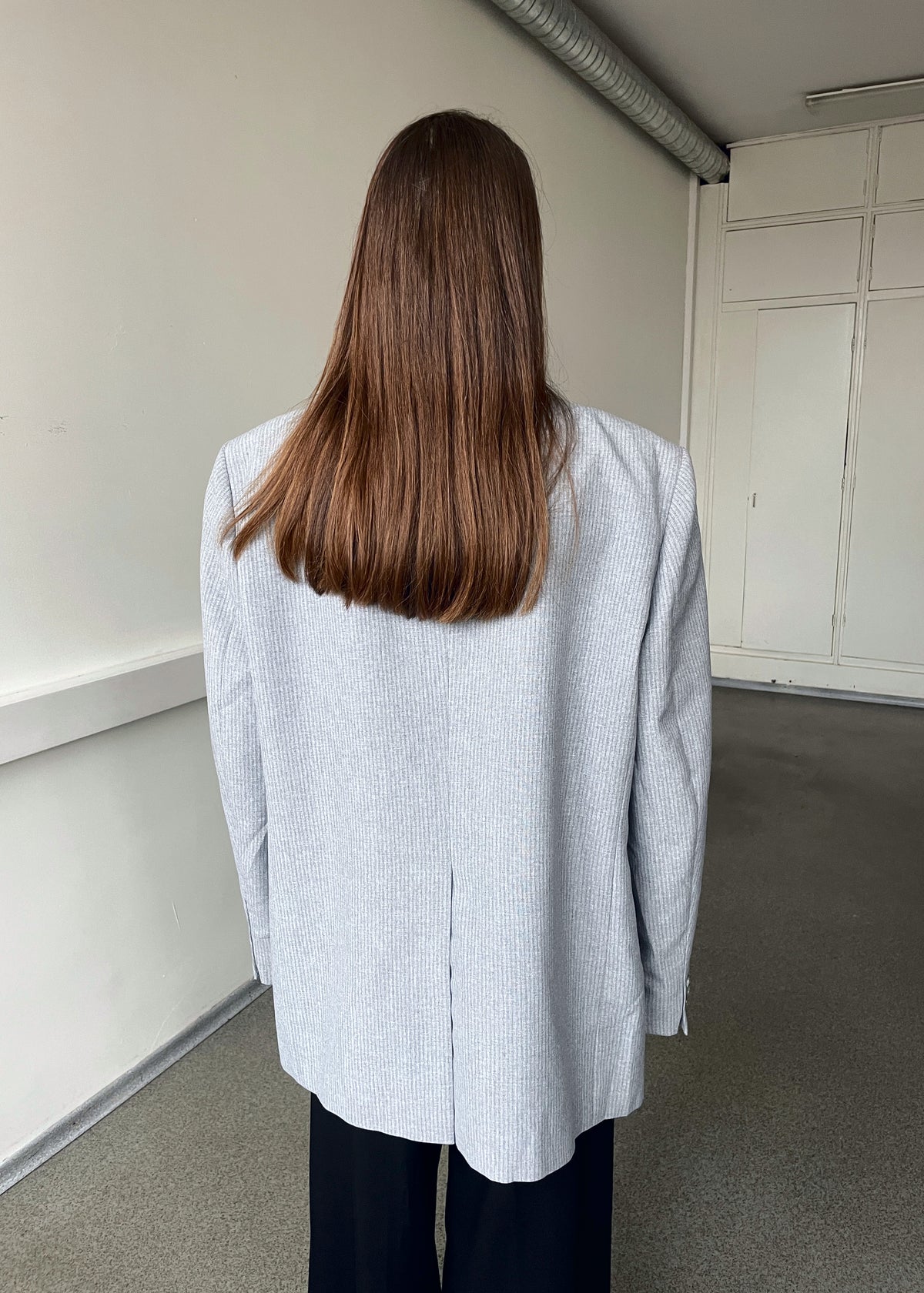 Vintage Marifa of Sweden Grey-Blue Jet Tweed Blazer