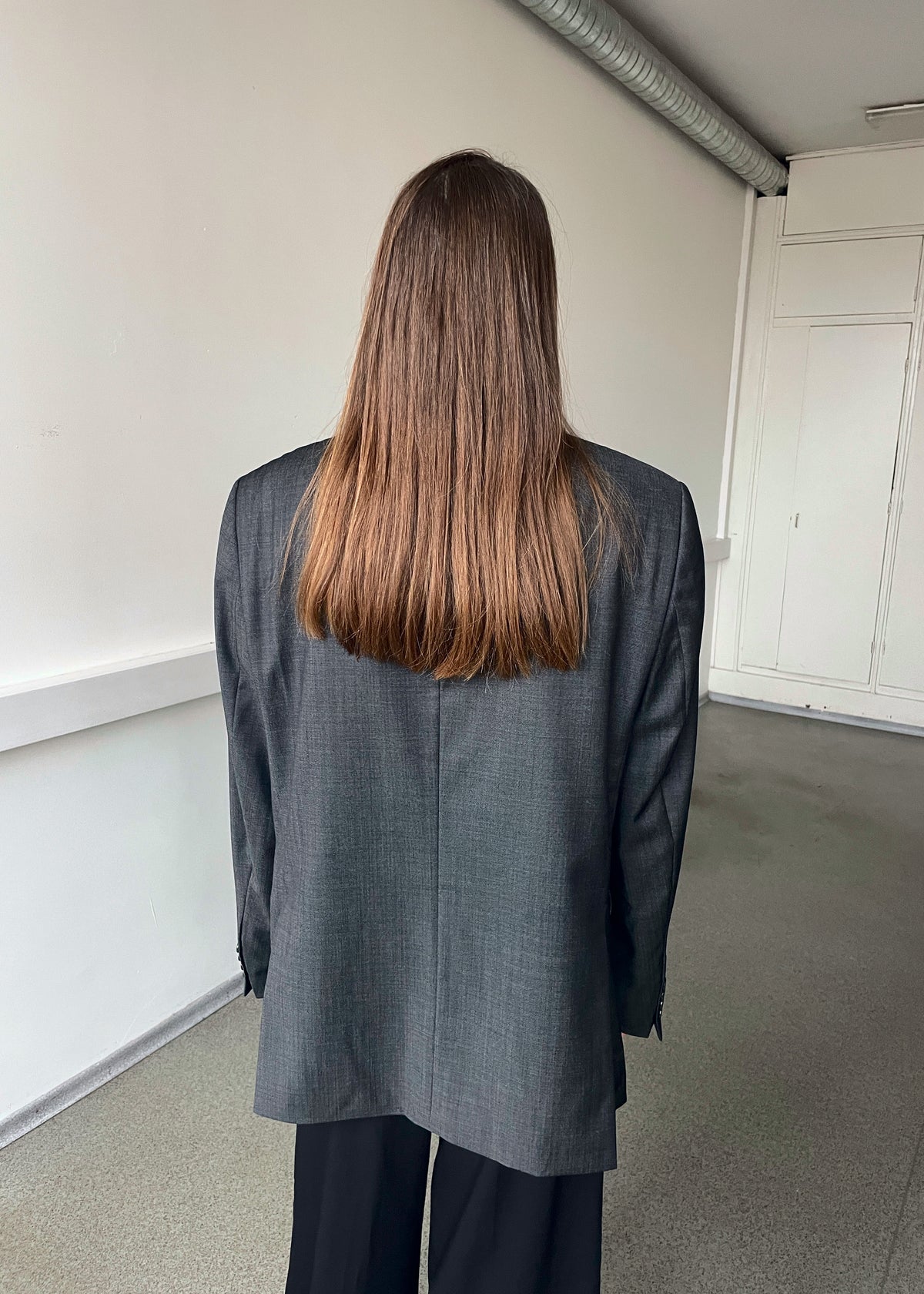 Vintage Classic Grey Lightweight Wool Blazer
