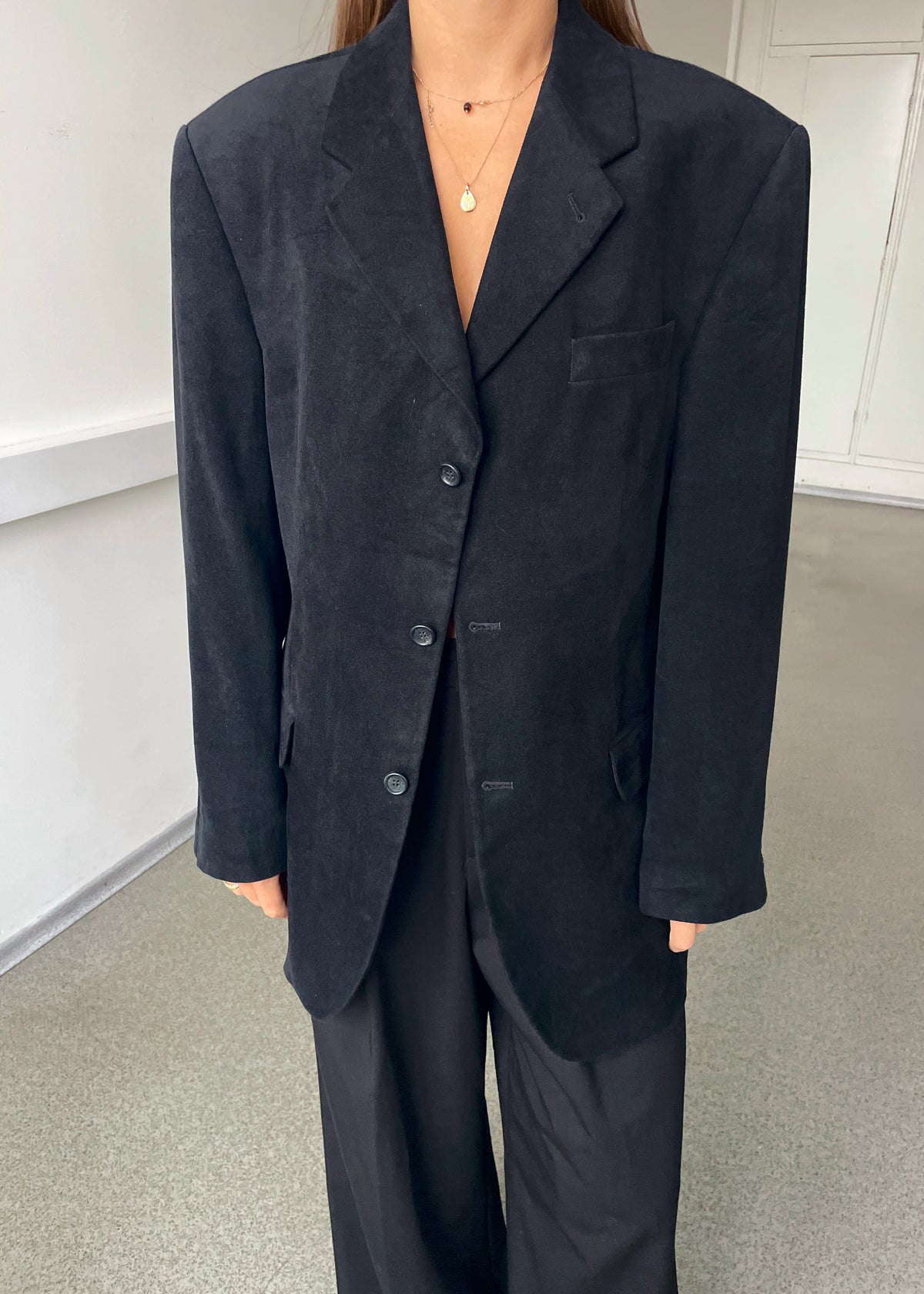 Vintage Amichi Black Velvet Blazer