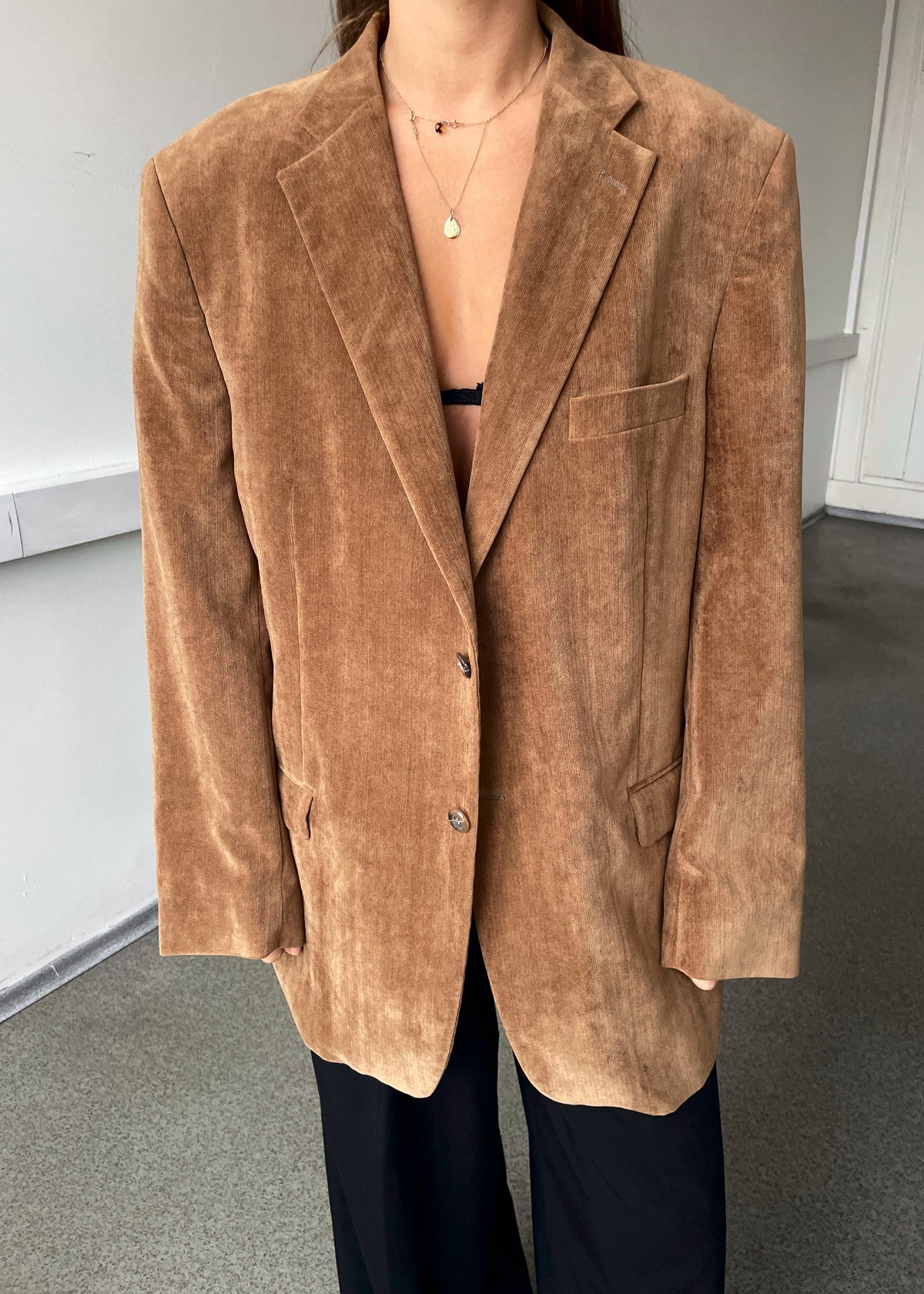 Vintage Brown Velvet Blazer