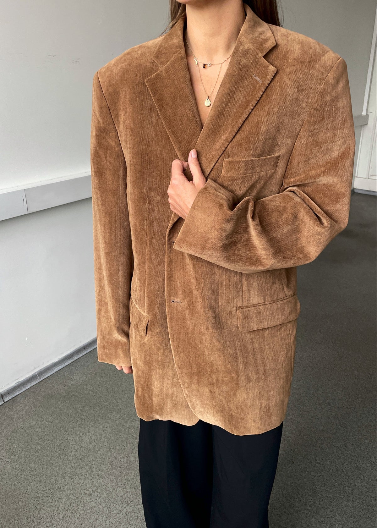 Vintage Brown Velvet Blazer