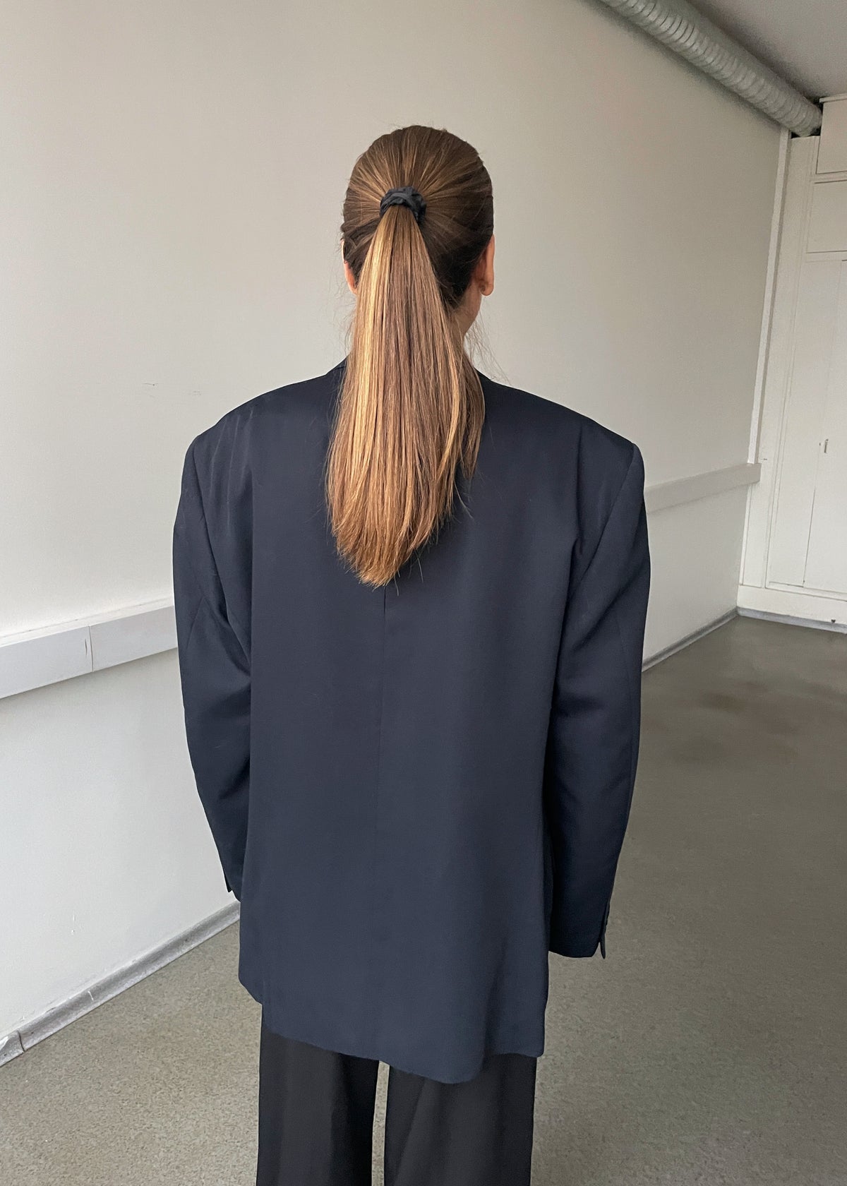 Vintage Classic Navy Blue Blazer, view 5