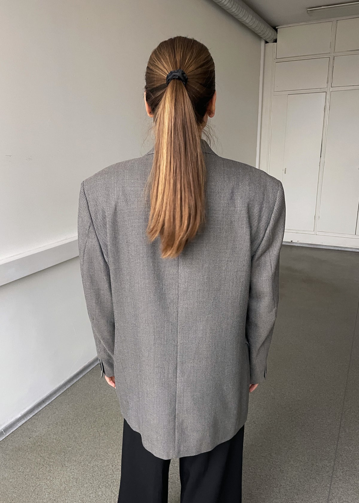 Vintage Grey Lilac Patterned Blazer, view 6