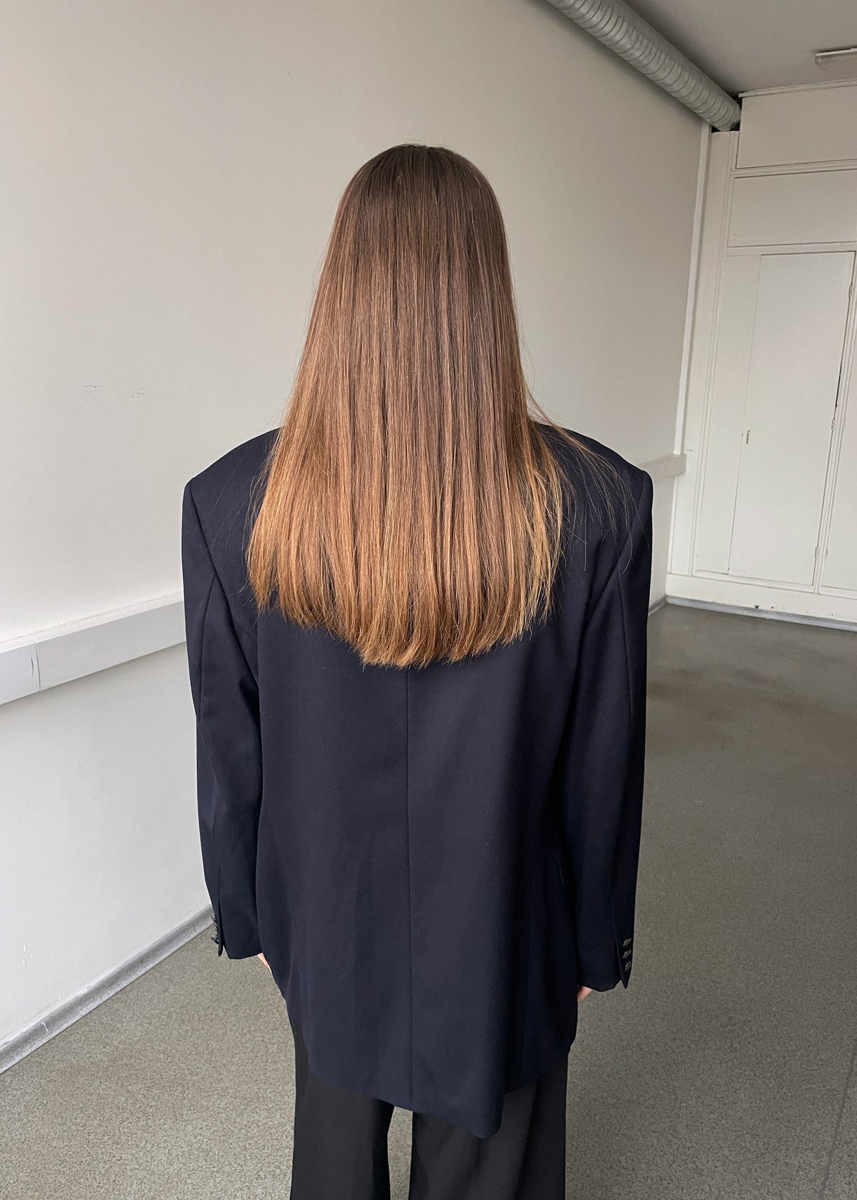 Vintage Oscar Jacobson Navy Blue Pure Wool Blazer, view 5