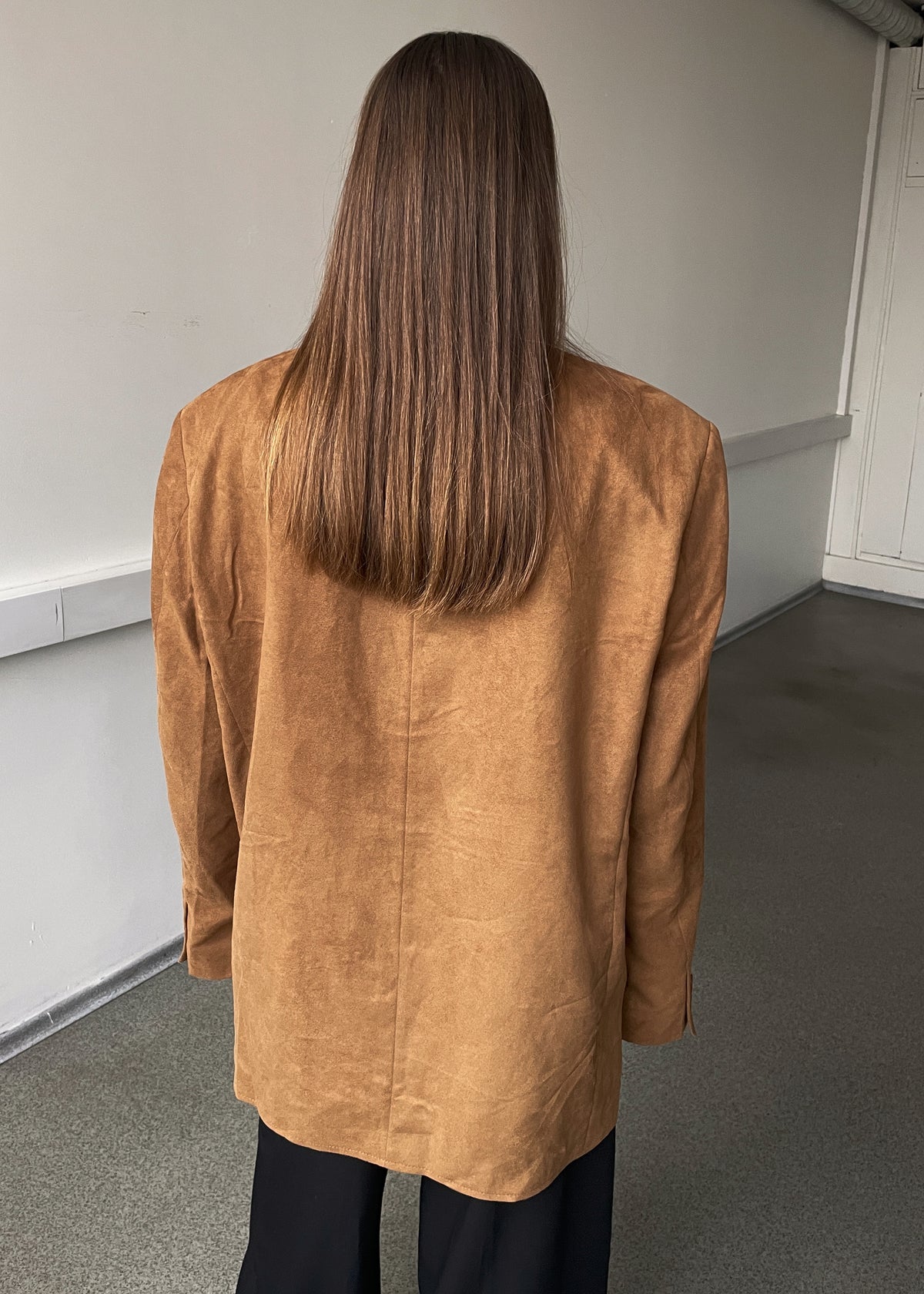 Vintage Brown Velvet Oversized Blazer, view 6