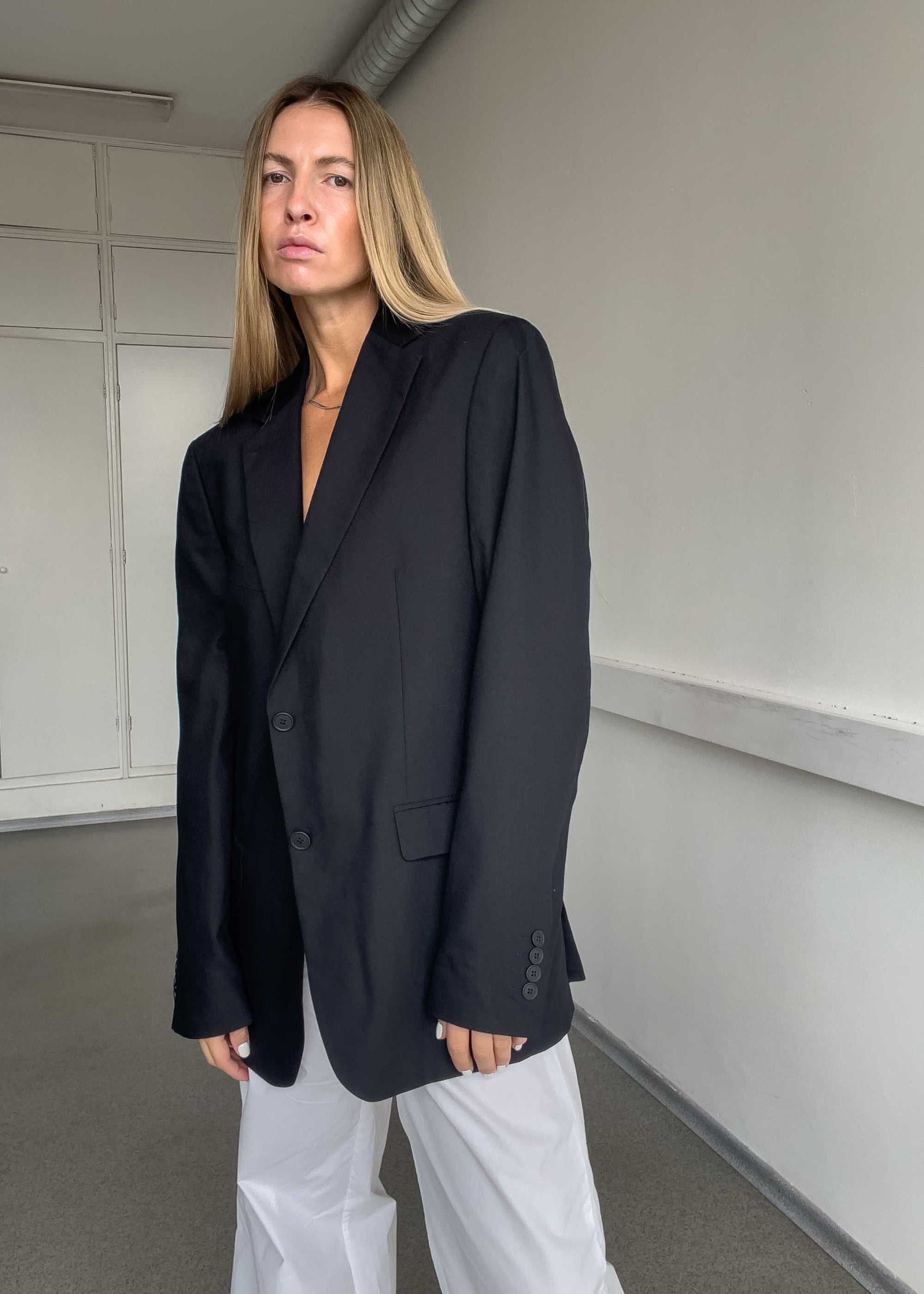 Vintage Black Oversized Blazer