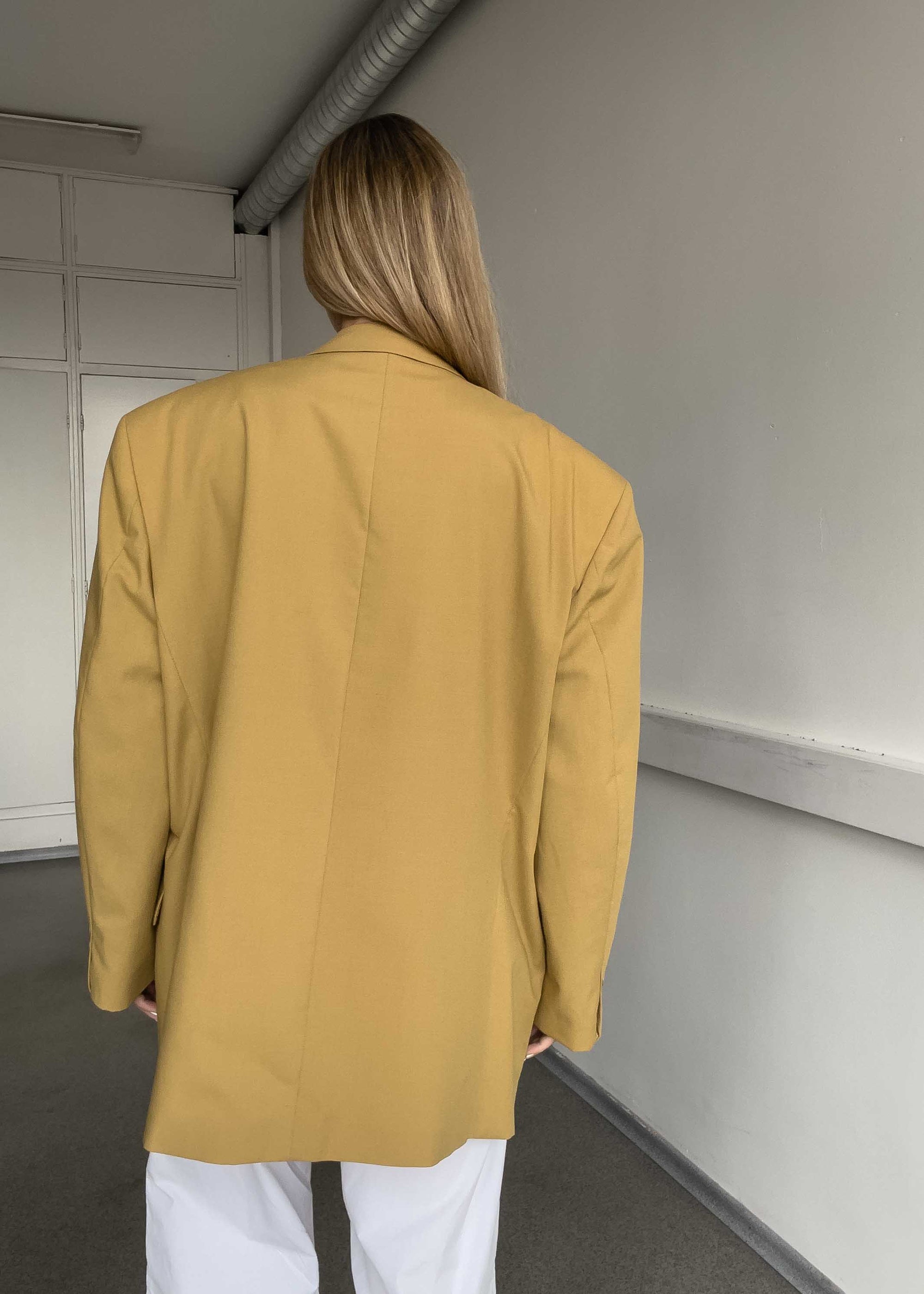 Vintage Yellow Oversized Blazer
