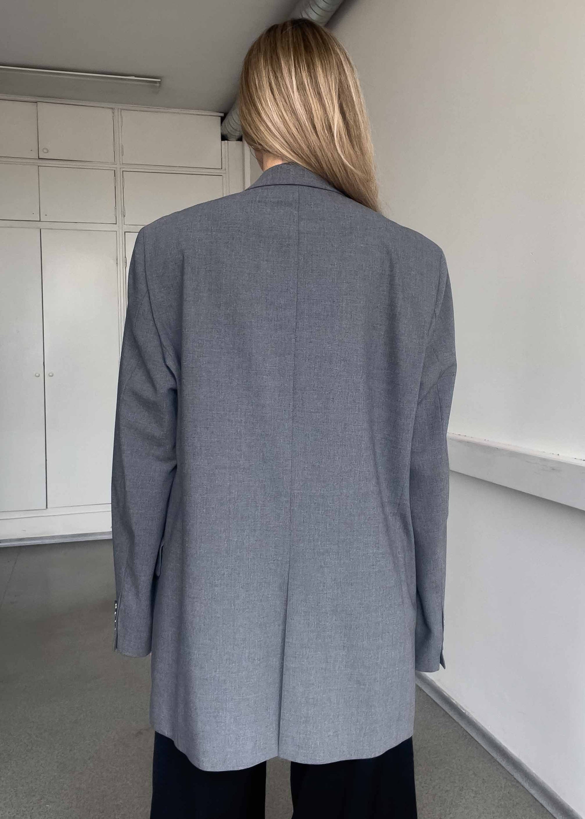 Vintage Grey Oversized Blazer