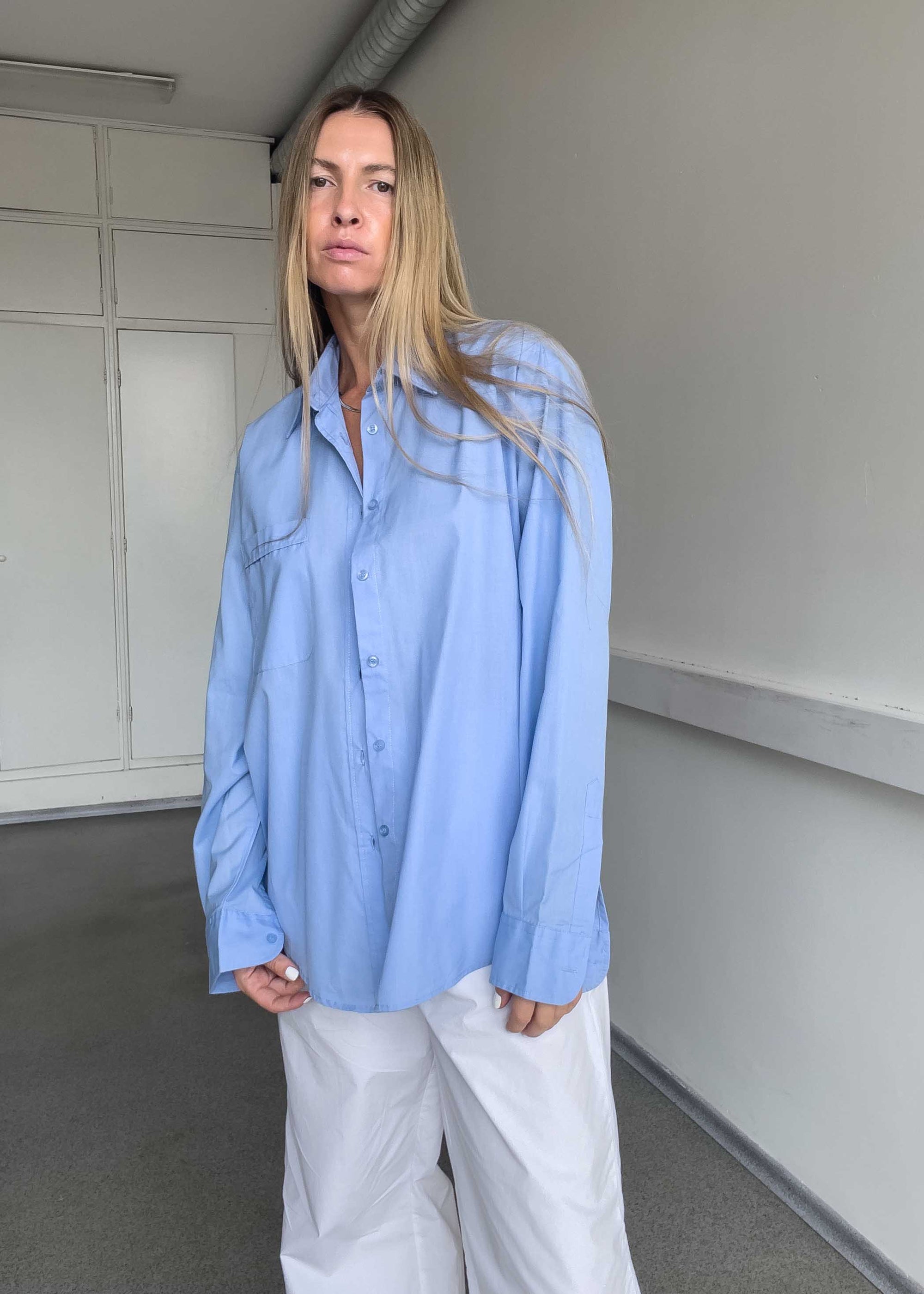 Vintage Blue Oversized Shirt
