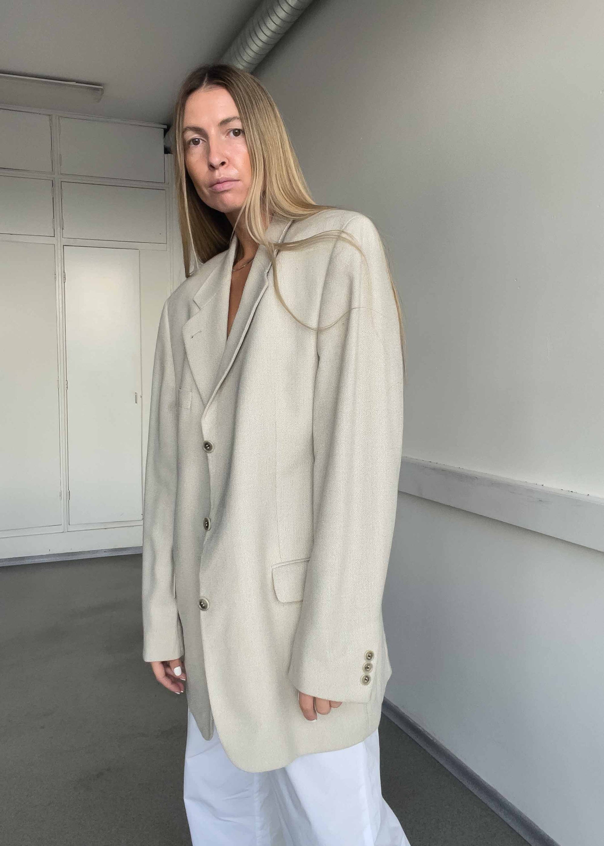 Vintage Grey Oversized Blazer