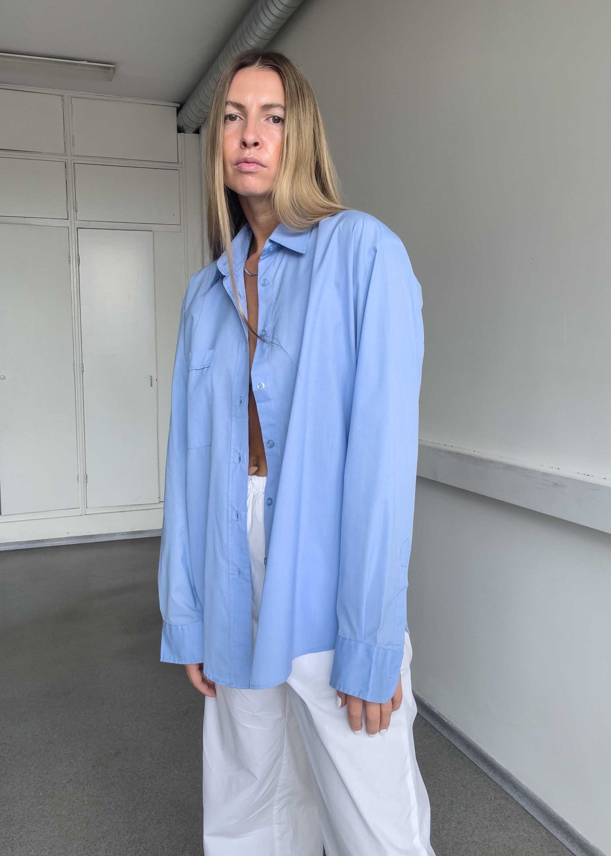 Vintage Blue Oversized Shirt