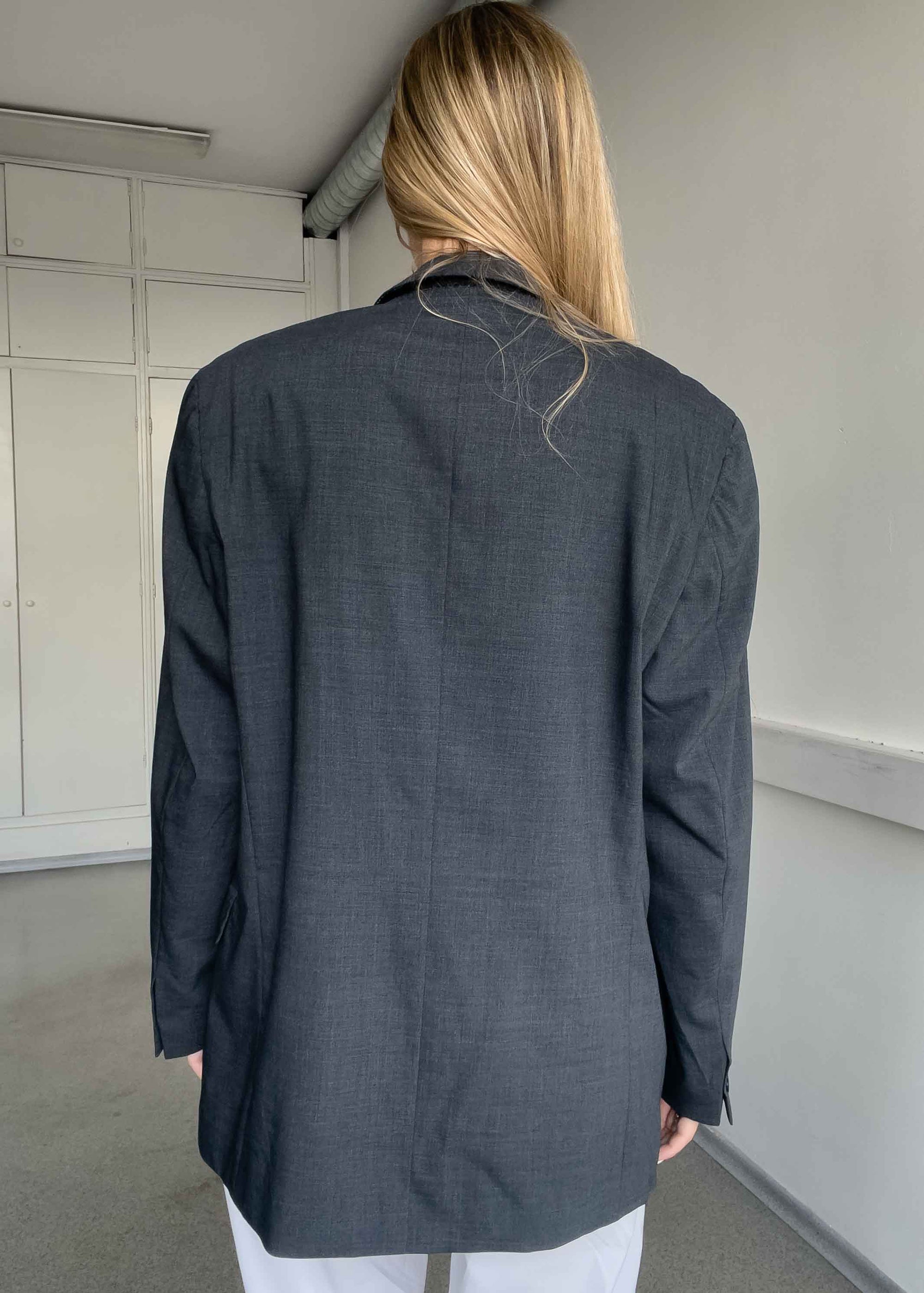 Vintage Grey Oversized Blazer