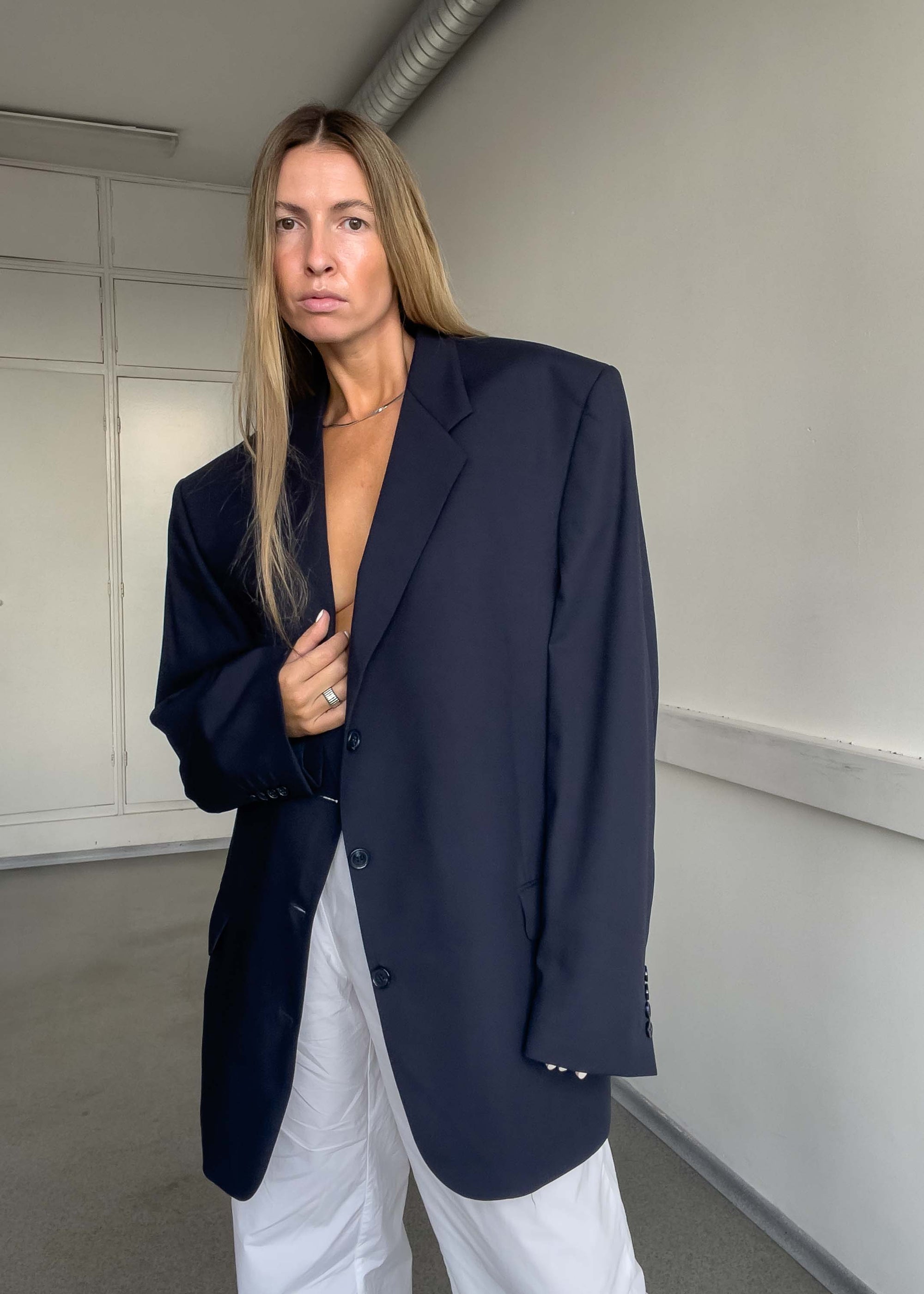 Vintage Blue Oversized Blazer