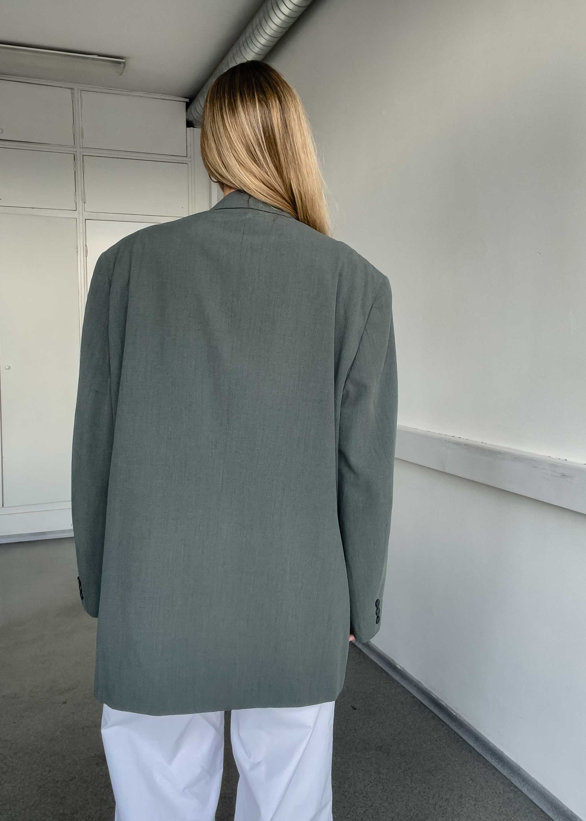 Vintage Green Oversized Blazer