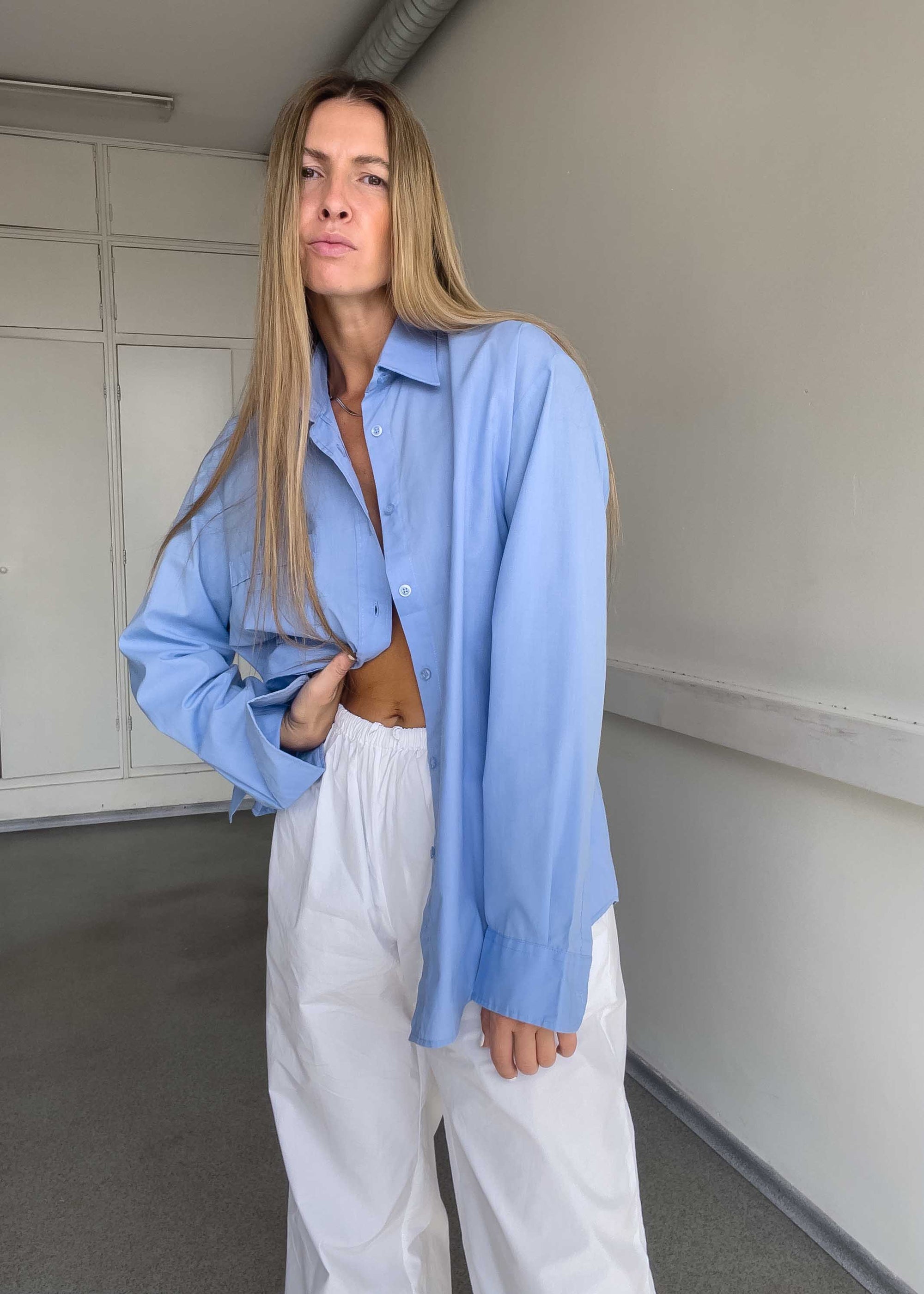 Vintage Blue Oversized Shirt