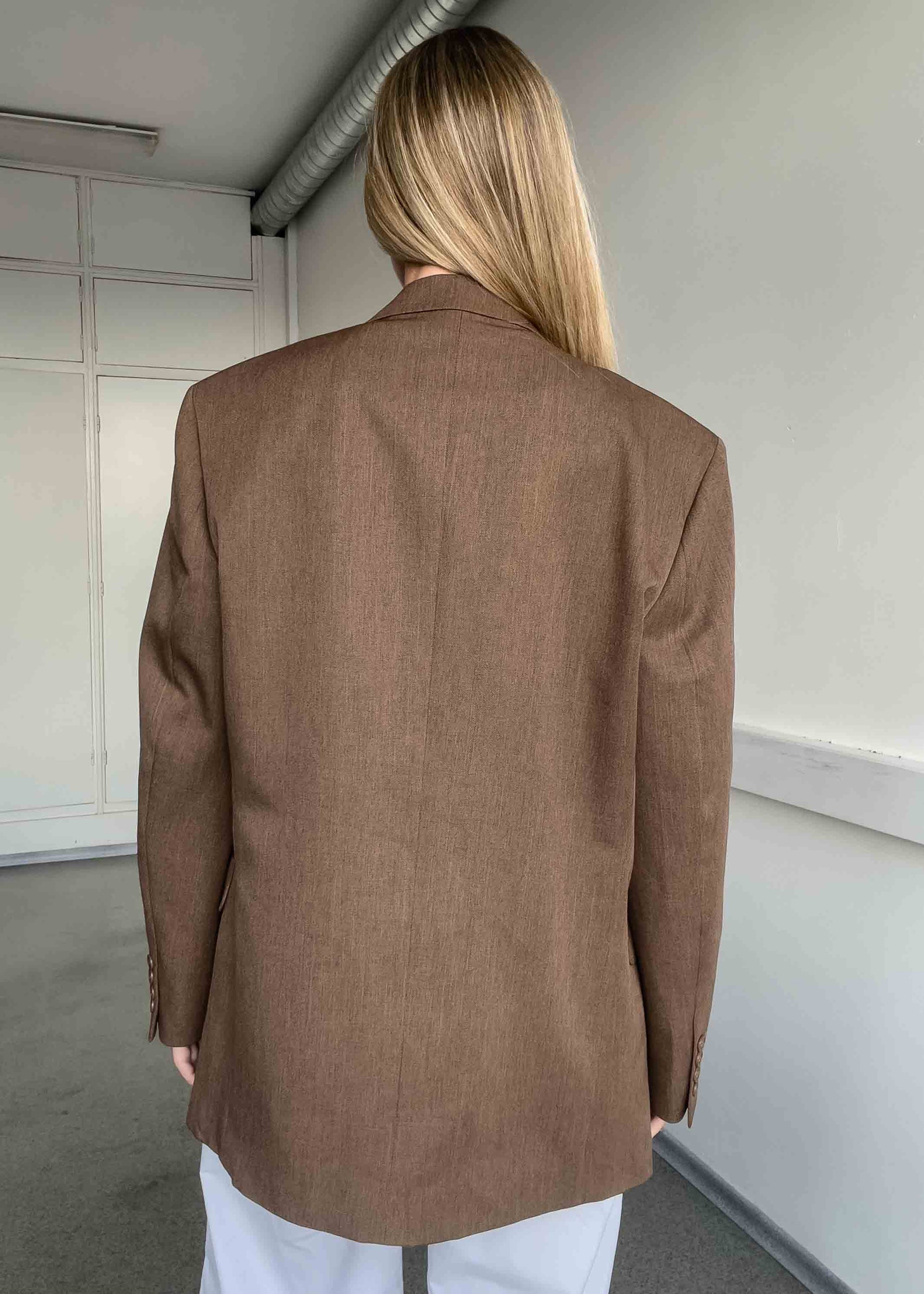 Vintage Brown Oversized Blazer