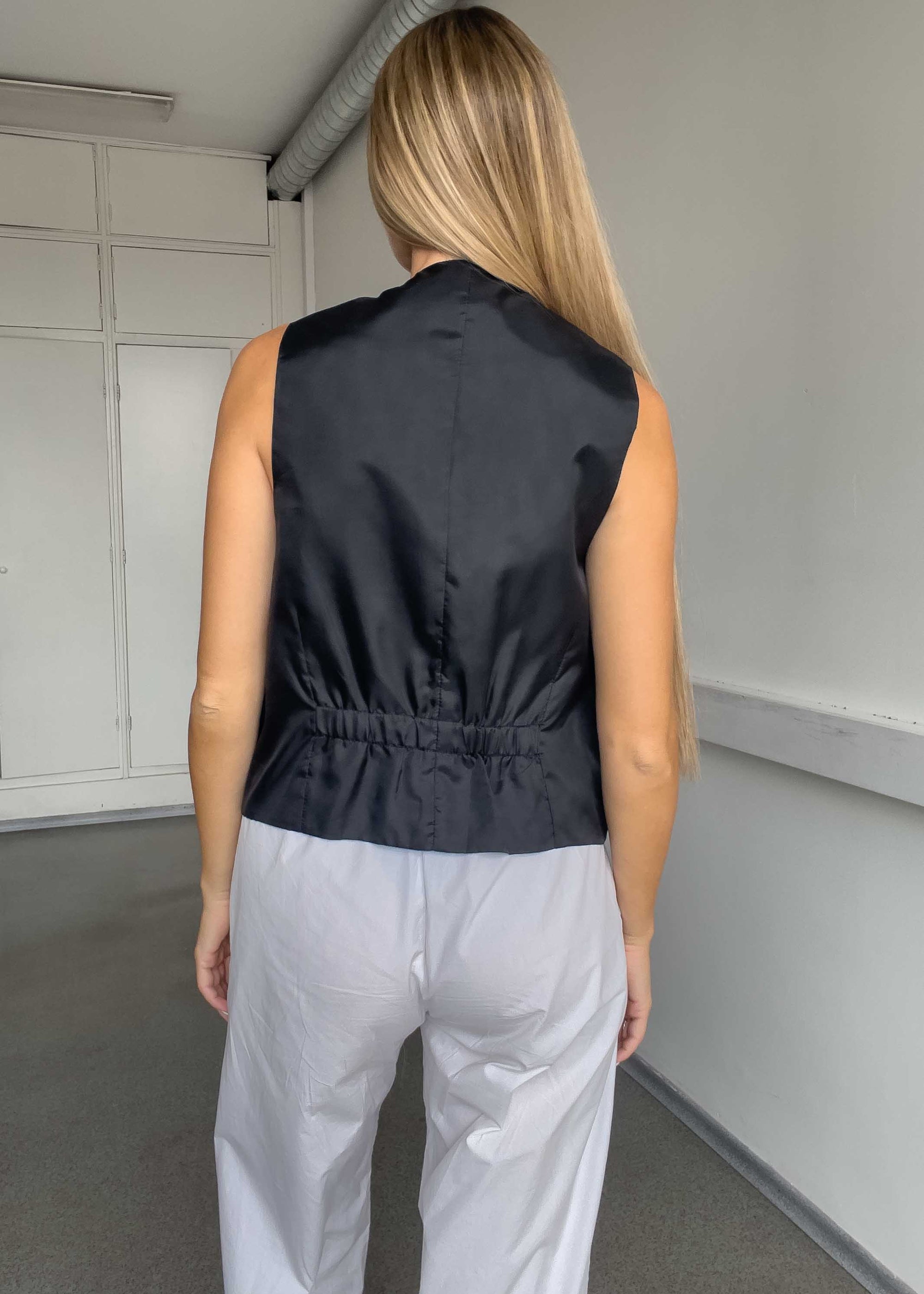 Vintage Black Oversized Vest