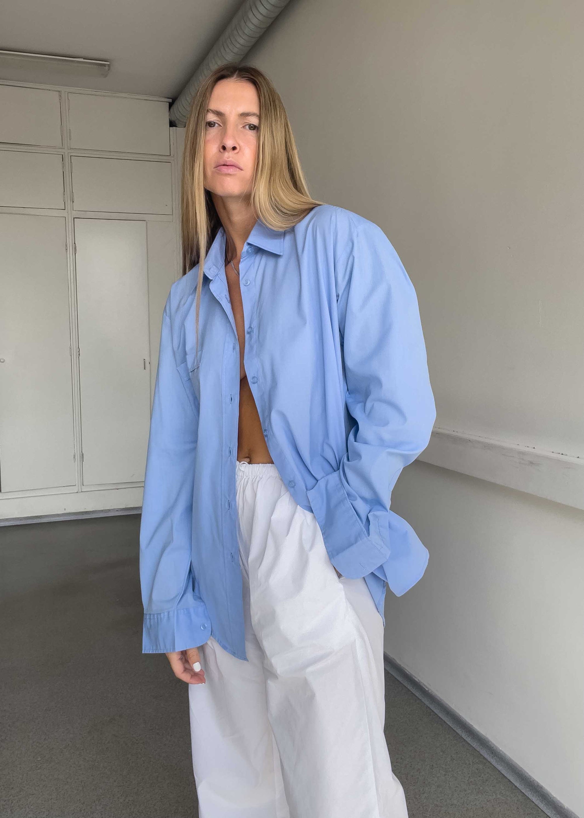 Vintage Blue Oversized Shirt