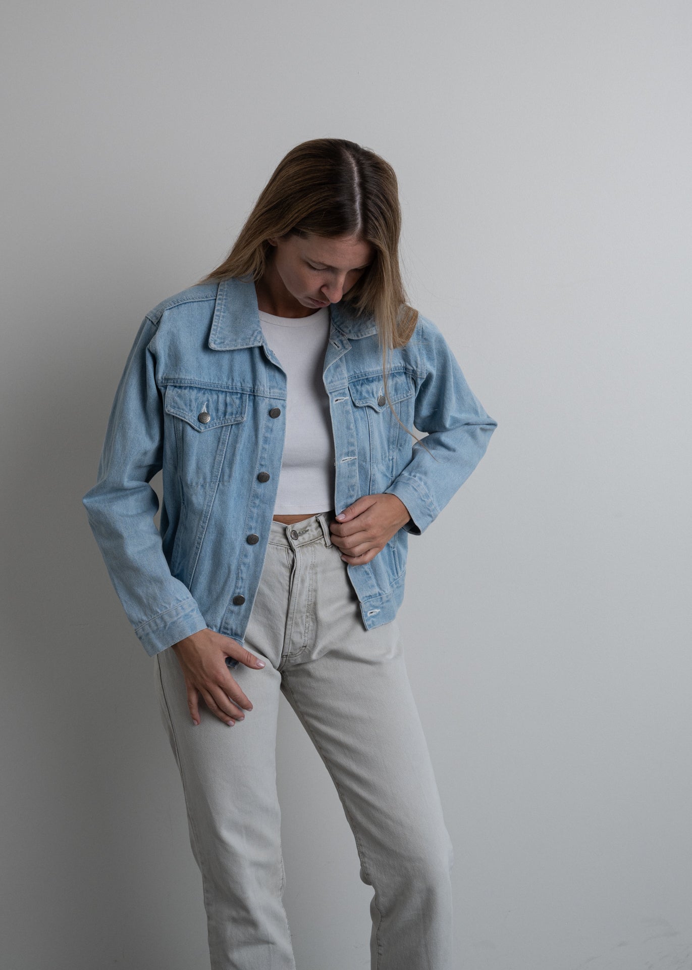 Vintage Blue Oversized Denim Jacket