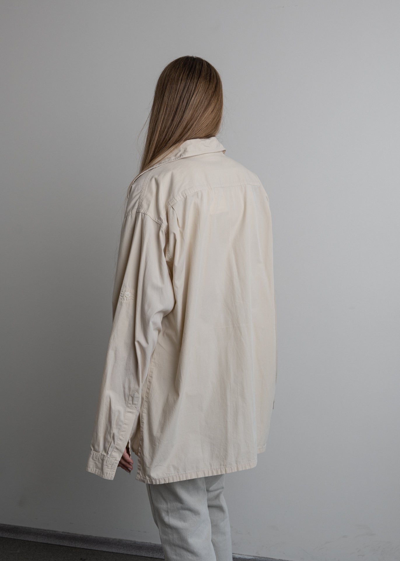 Vintage Beige Oversized Shirt