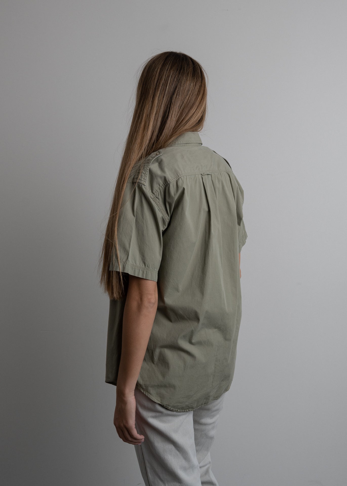 Vintage Green Light Weight Oversized Shirt