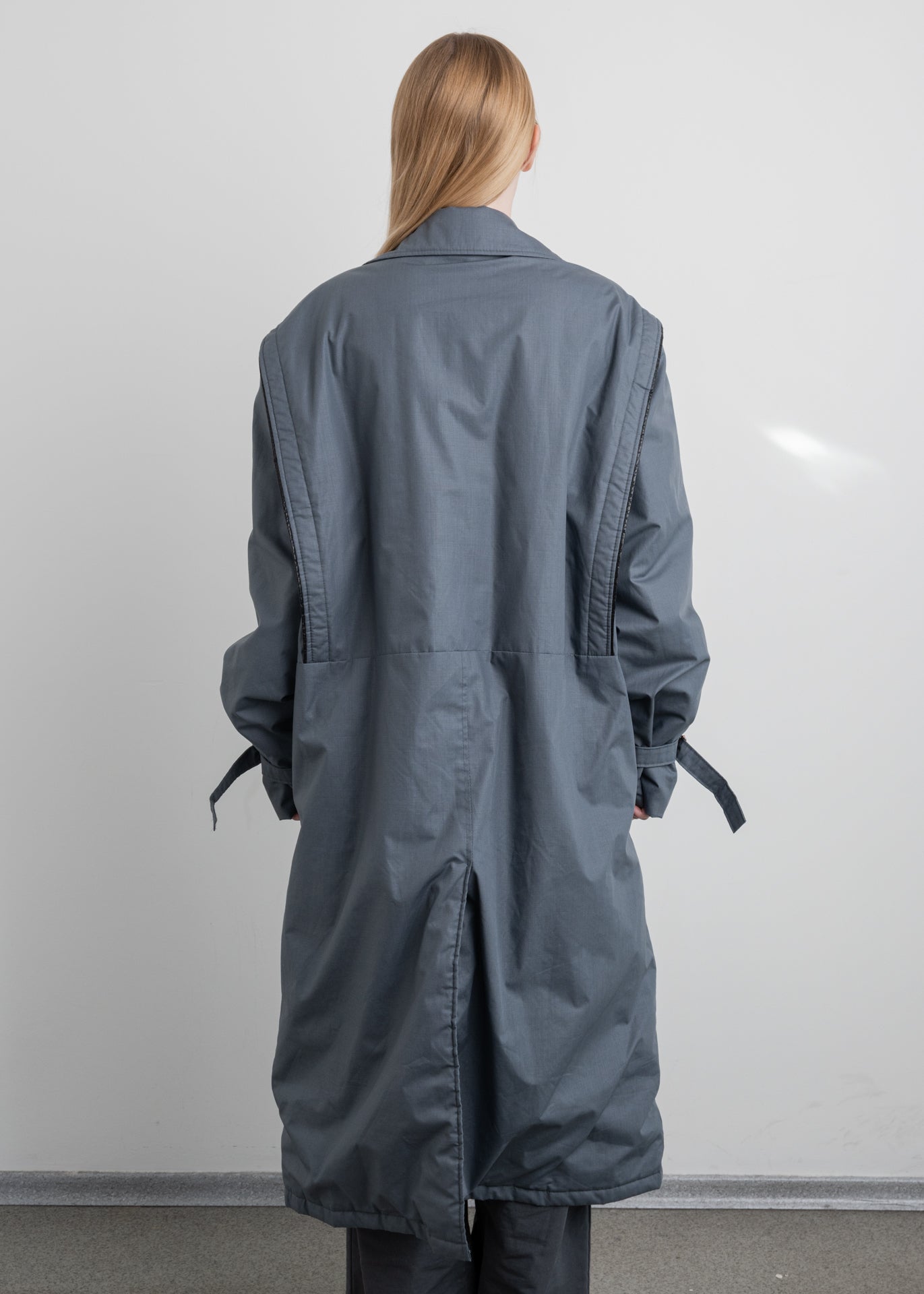 Vintage Grey Oversized Rain Coat