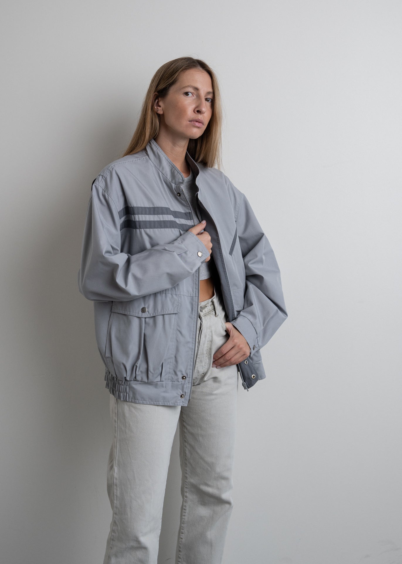 Vintage Grey Oversized Jacket