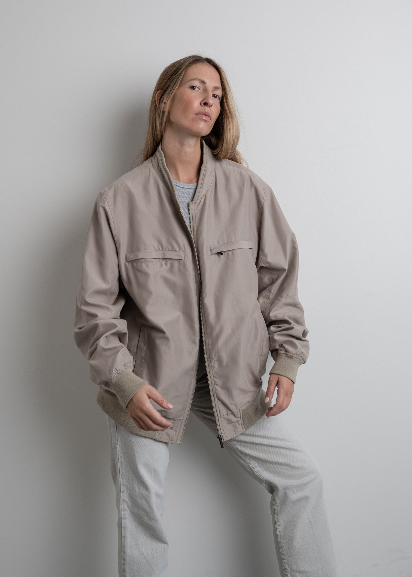 Vintage Beige Oversized Jacket