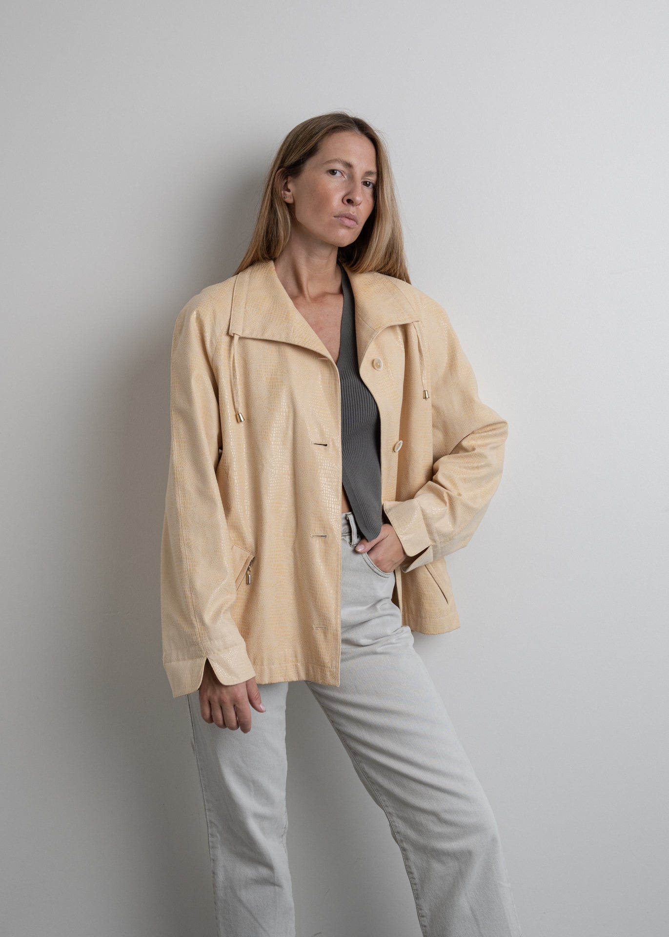 Vintage Yellow Oversized Jacket