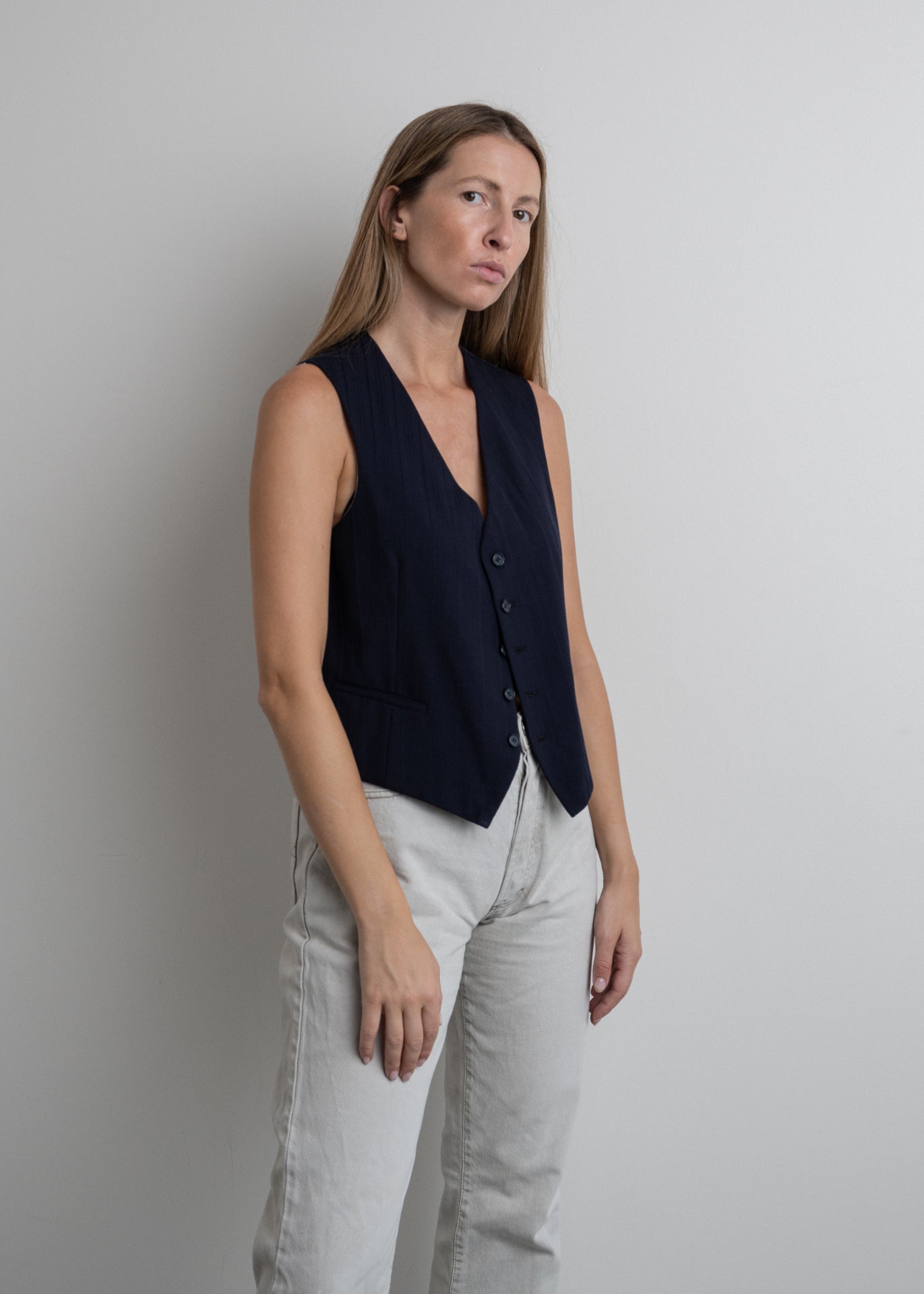 Vintage Navy Blue Vest