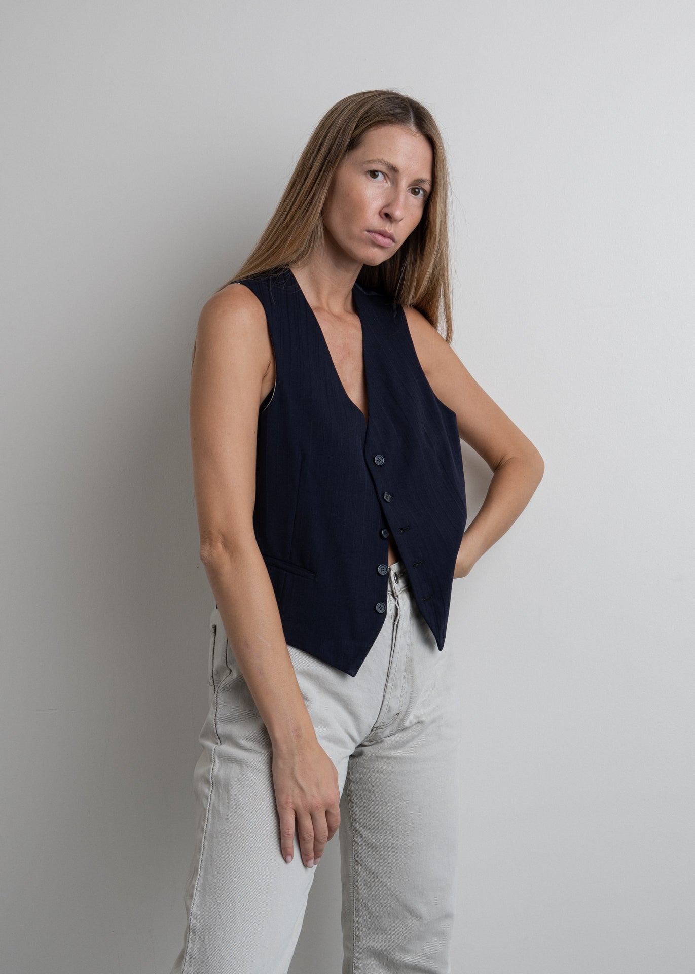 Vintage Navy Blue Vest