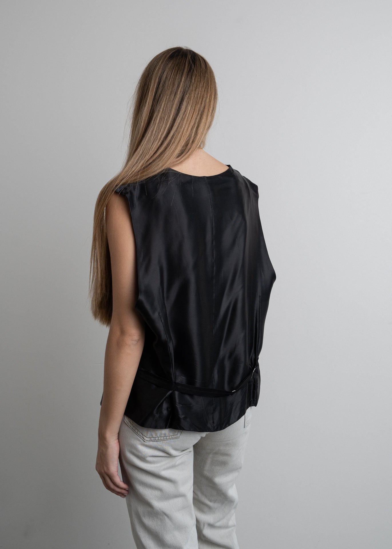 Vintage Grey Oversized Vest