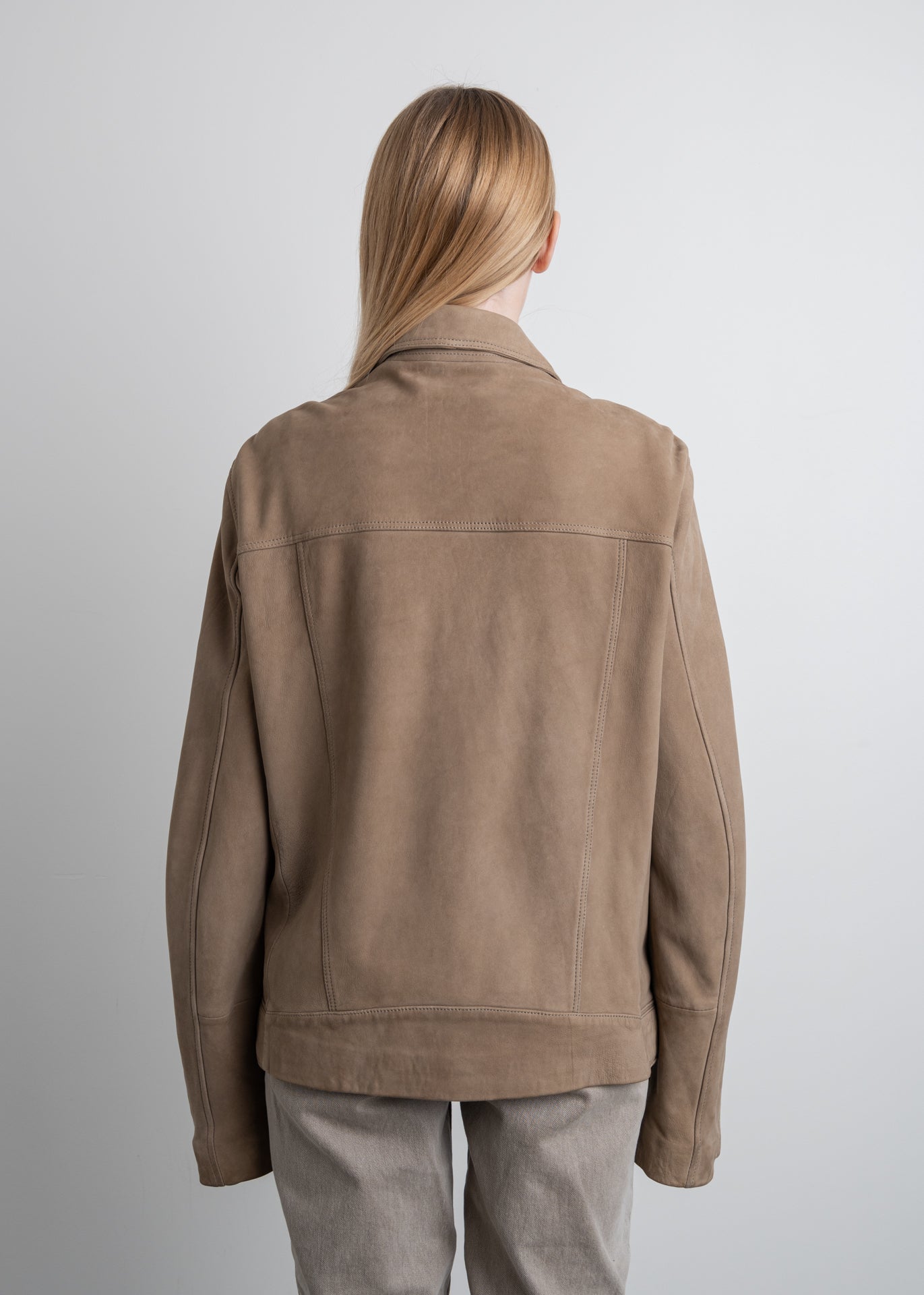 ALL SAINTS Vintage Brown Oversized Suede Jacket