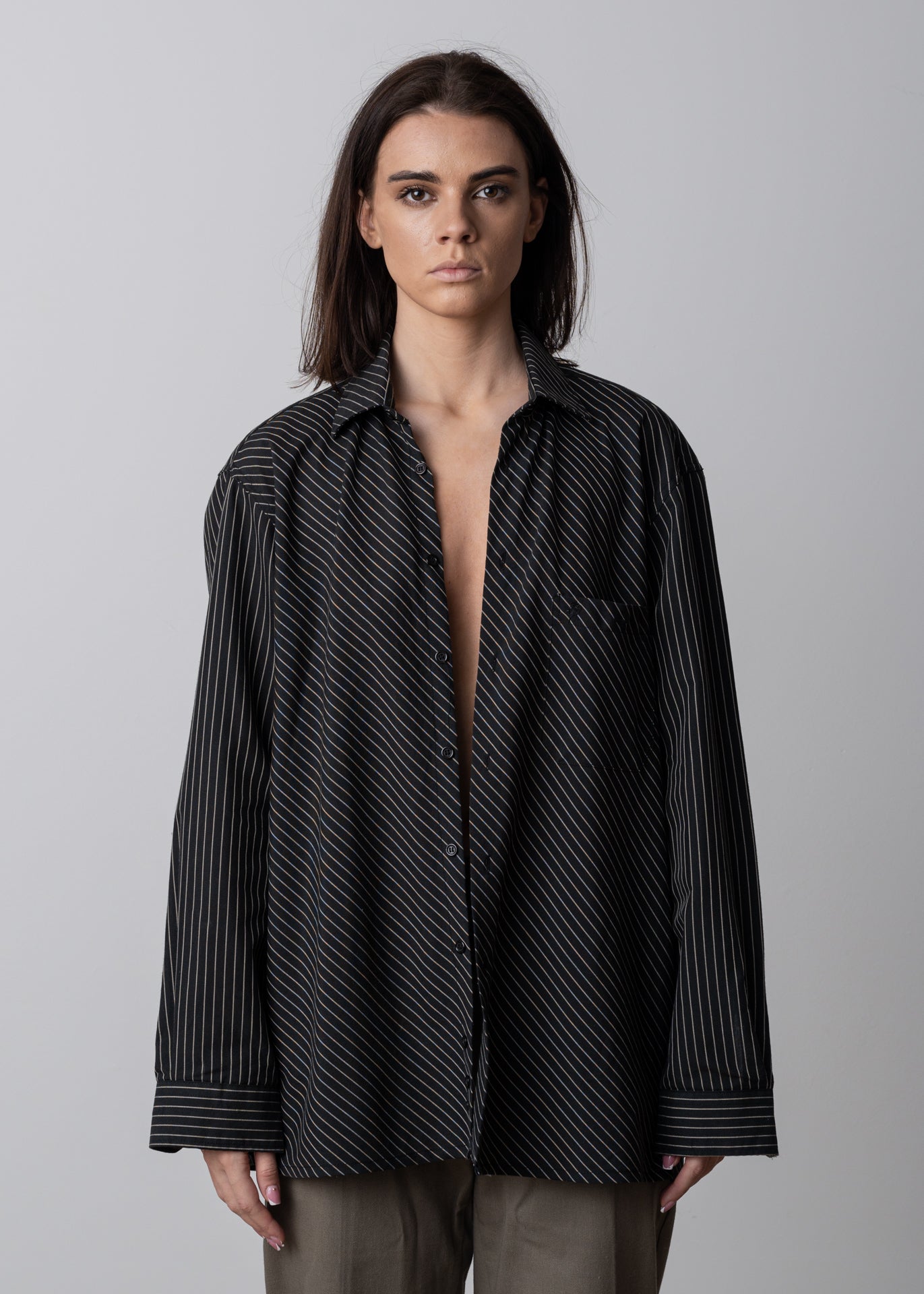 Vintage Black Oversized Blouse