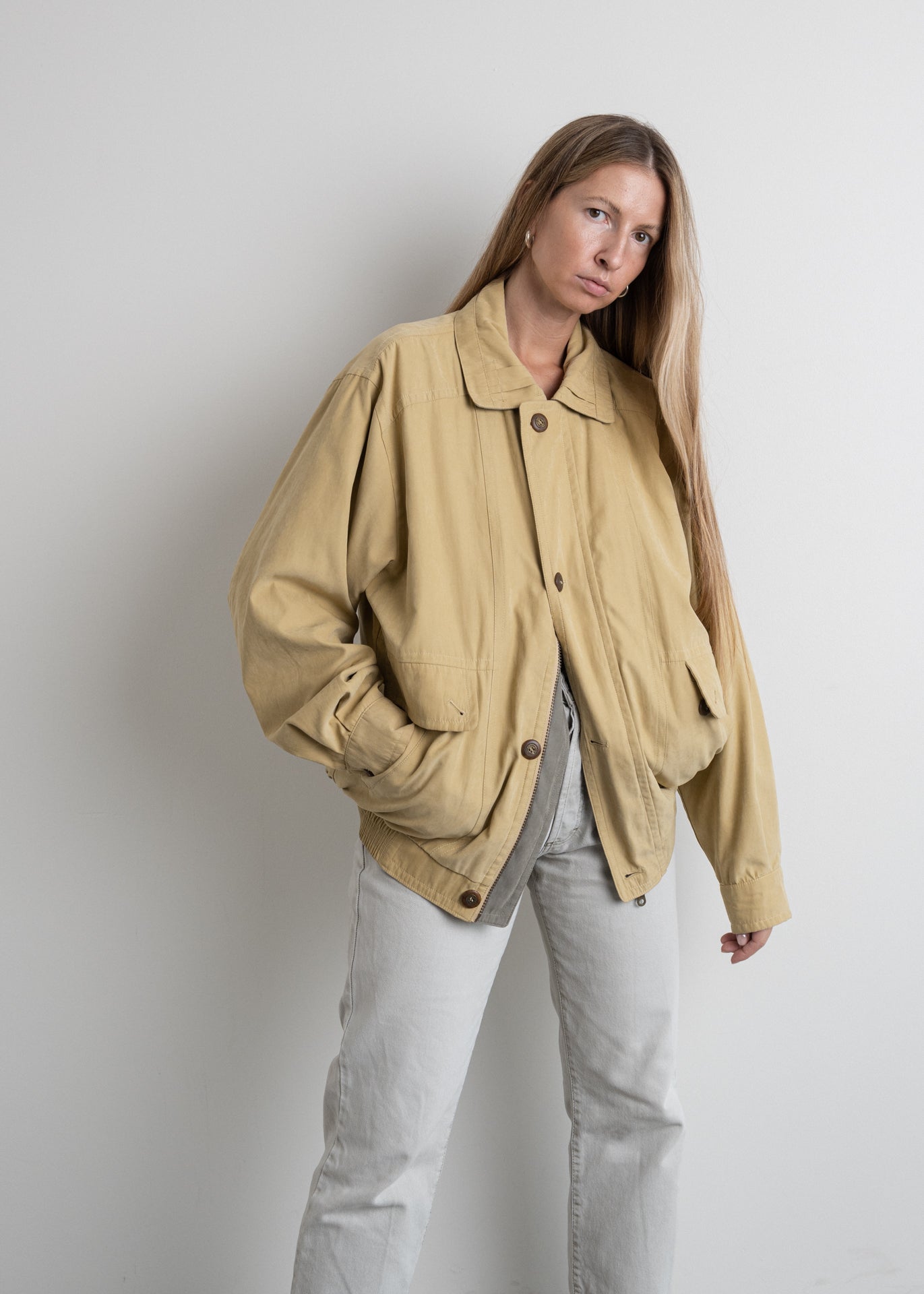 Yellow oversized jacket new arrivals