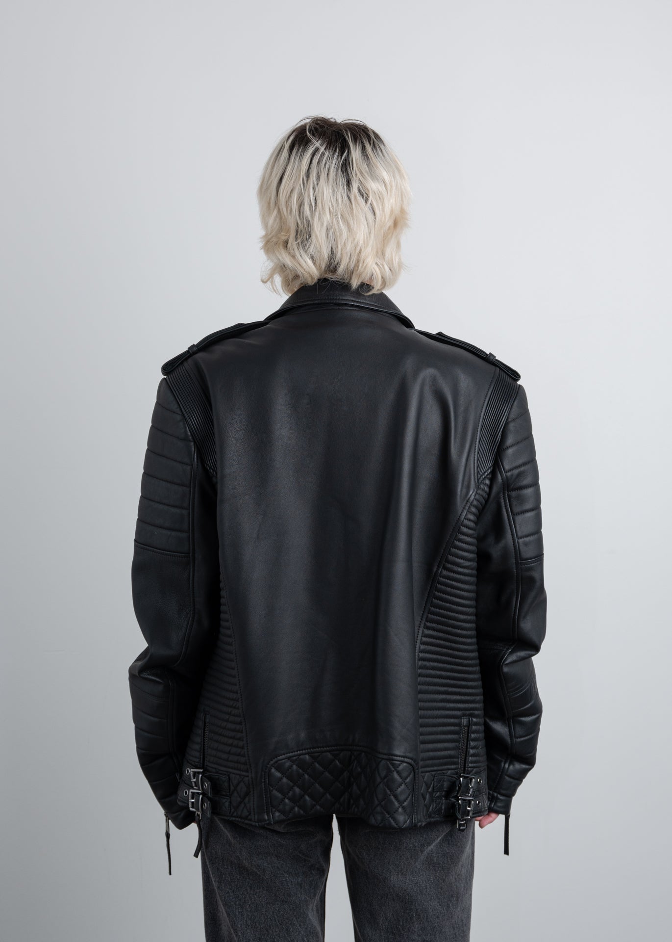 BODA SKINS Matte Black Leather Jacket
