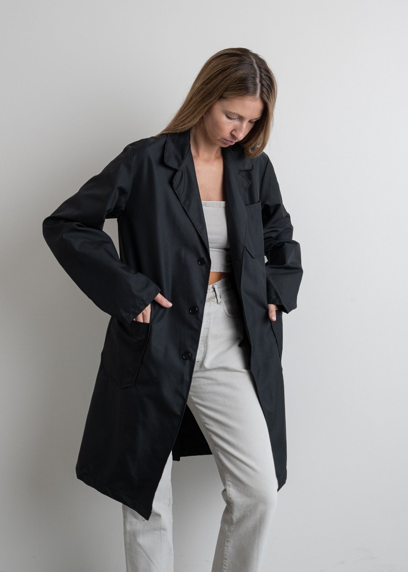 Vintage Black Oversized Coat