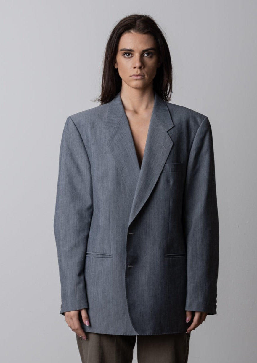 Vintage Grey Oversized Blazer
