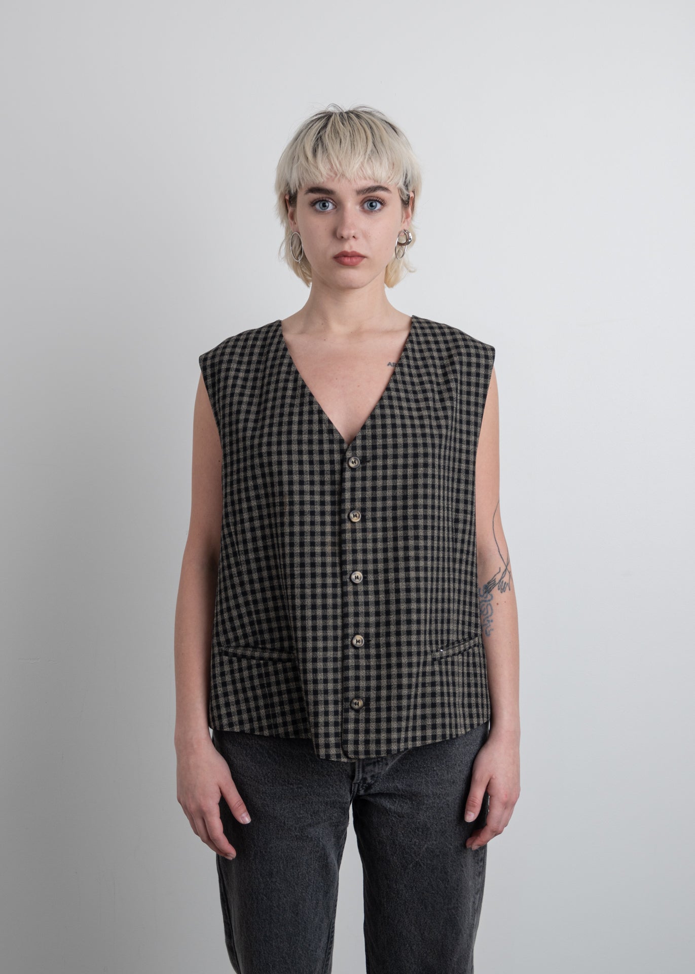 Vintage Checked Elegant Vest