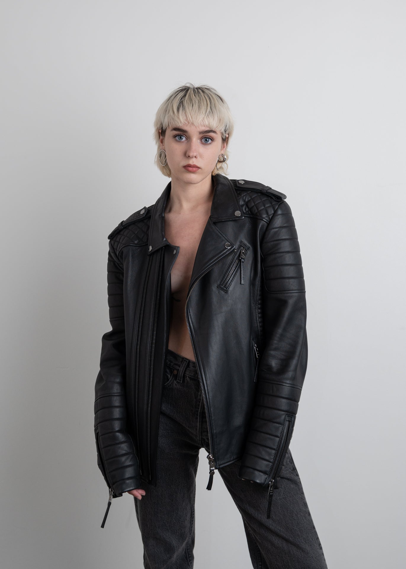 BODA SKINS Matte Black Leather Jacket