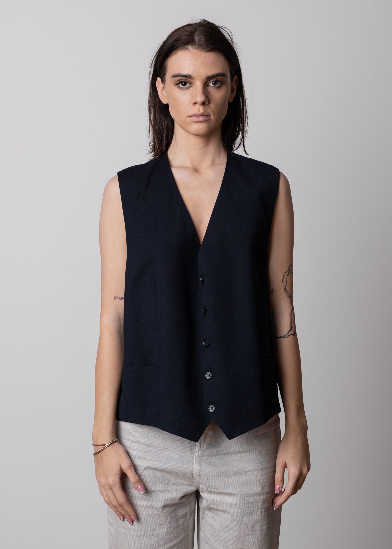 Vintage Blue Oversized Vest