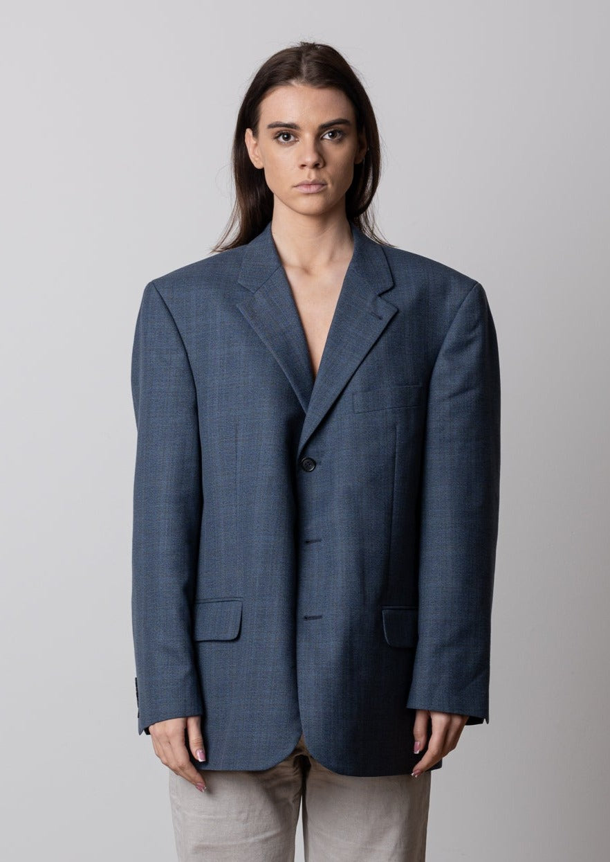 Vintage Blue Oversized Blazer