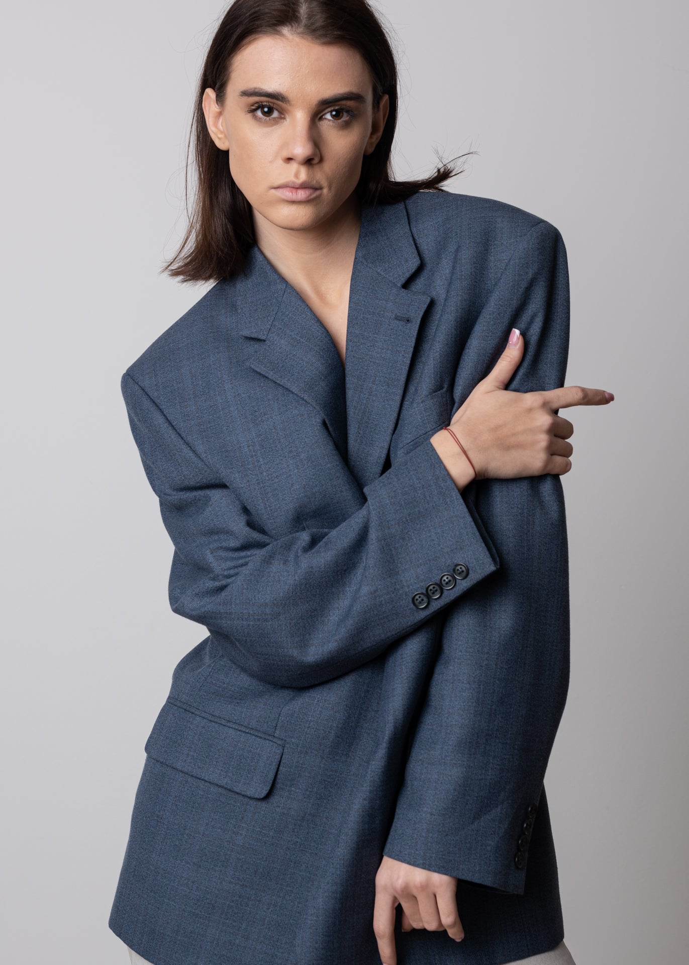 Vintage Blue Oversized Blazer