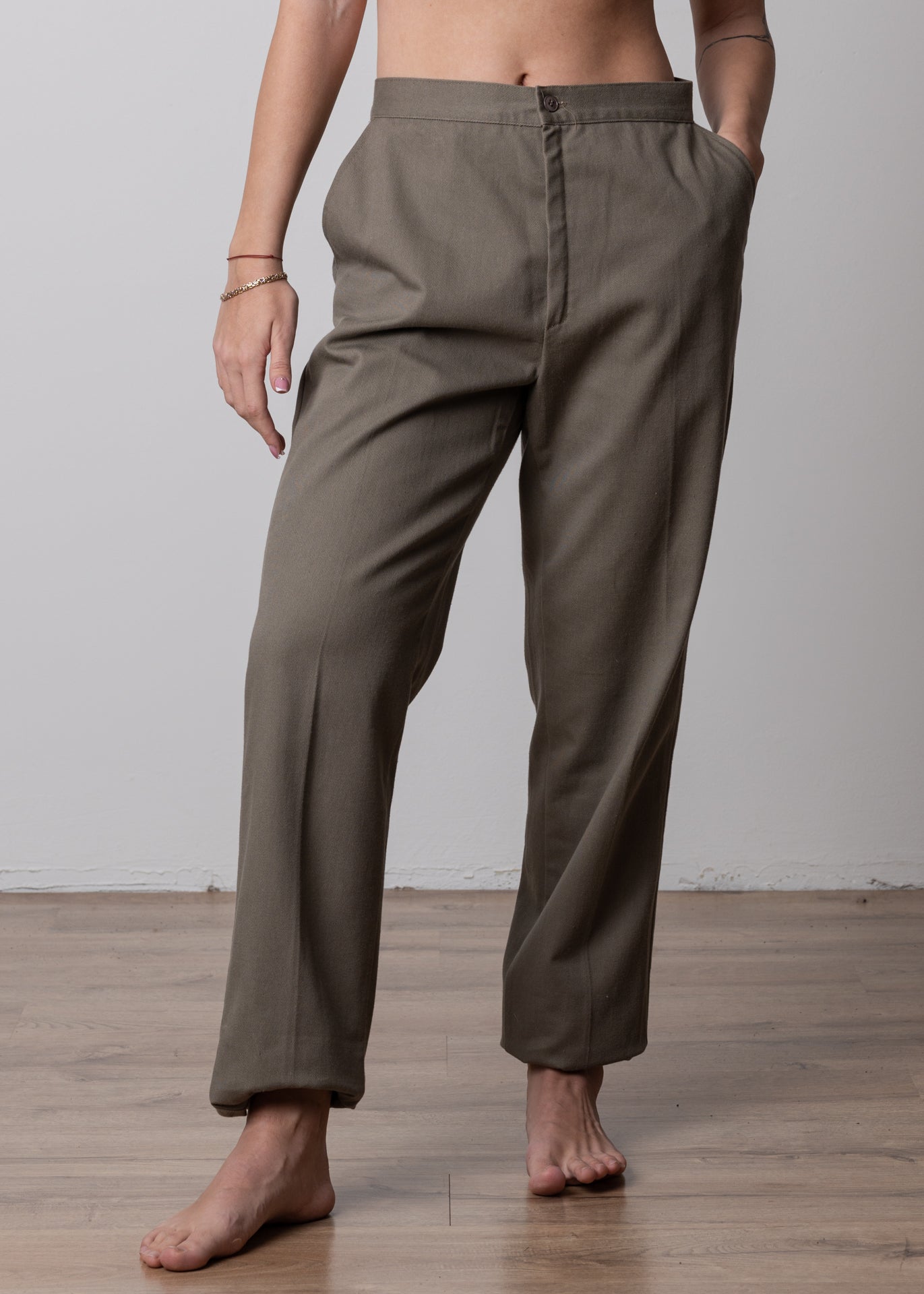 Vintage Brown Straight Trousers